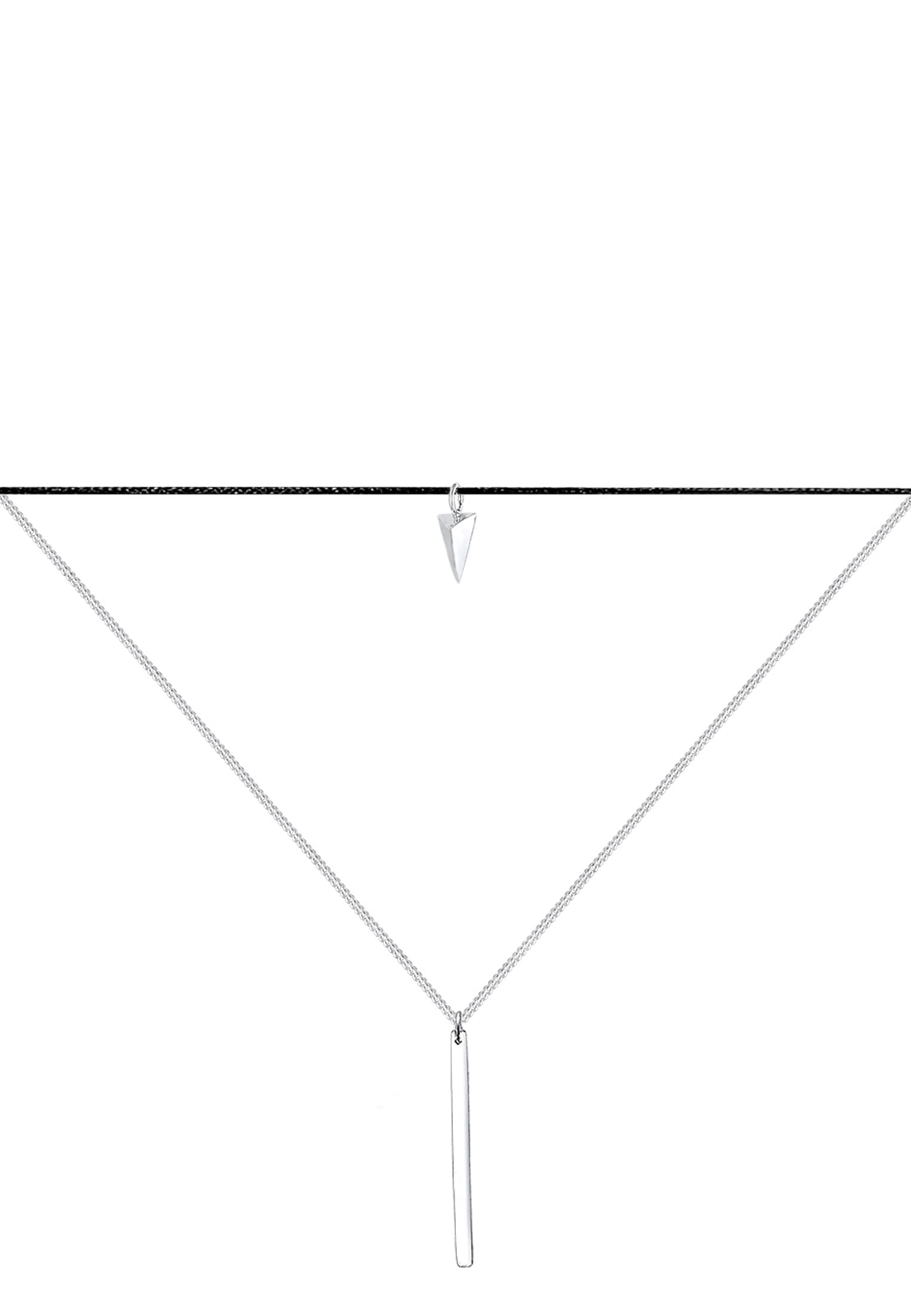 Elli Collier »Choker Layer Anhänger Dreieck 925 Sterling Silber«