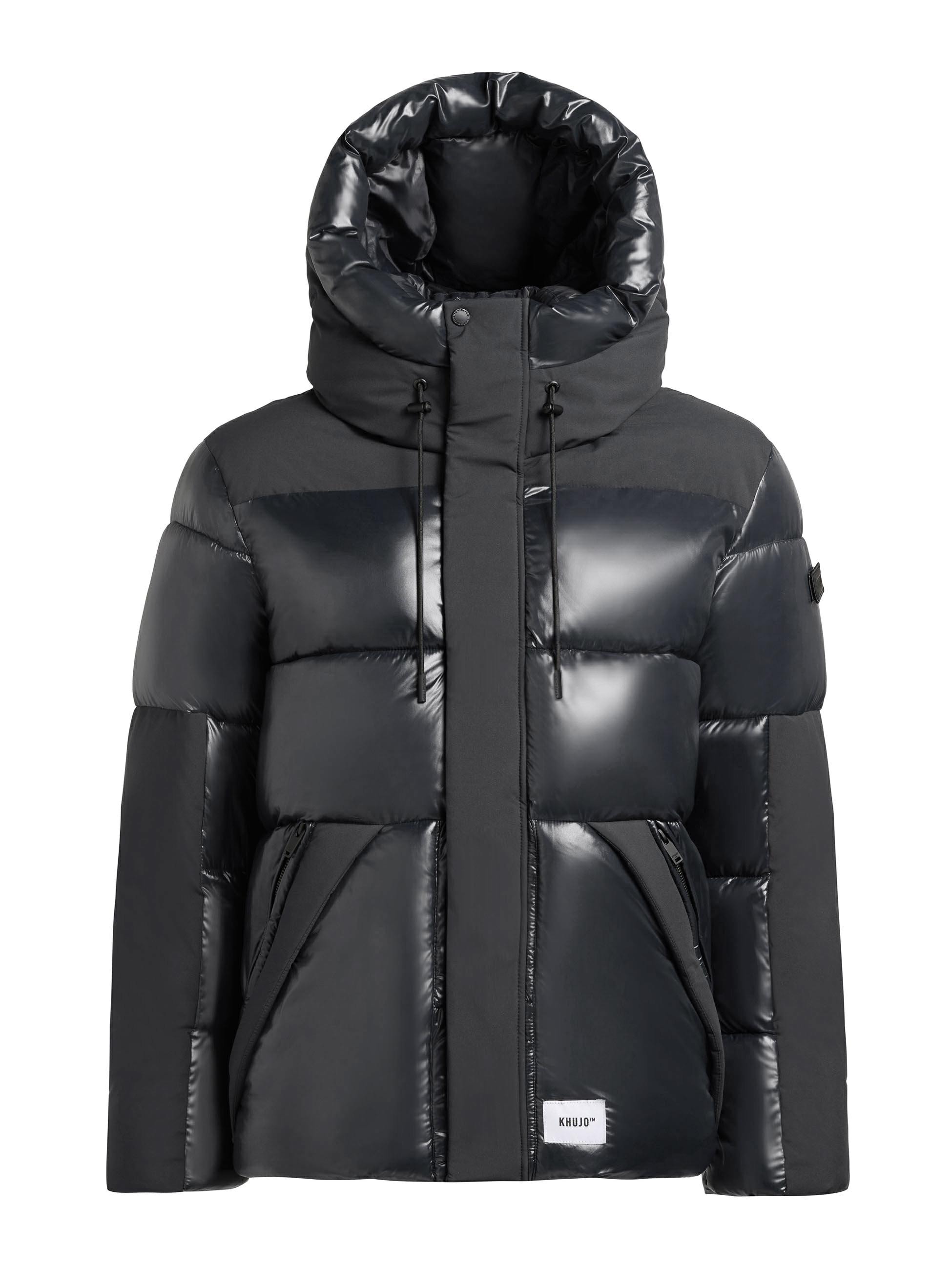khujo Steppjacke »Alst« mit Kapuze Schimmernde Herren Jacke mit innenliegenden Rucksack-Trägern