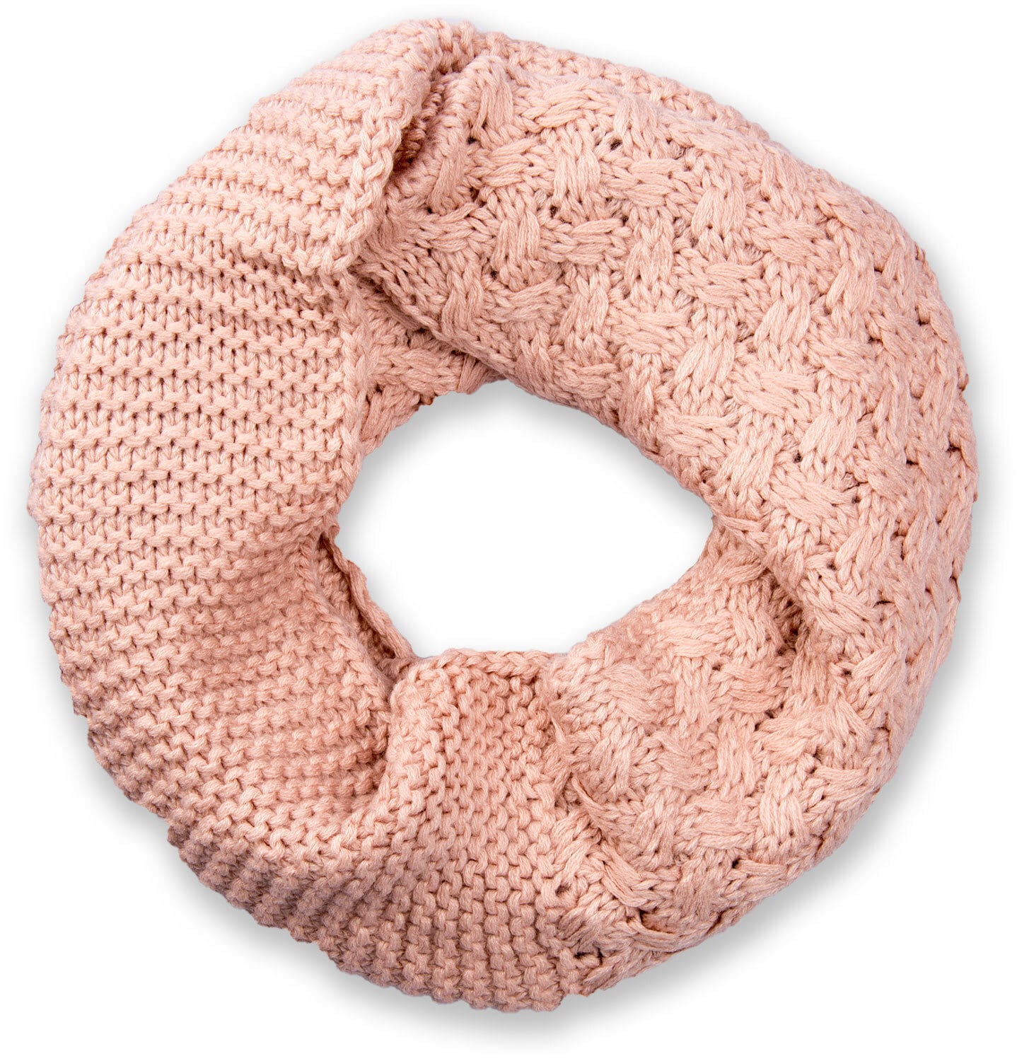 styleBREAKER Strickschal "Strick Loop mit Mustermix" 1 Stk.