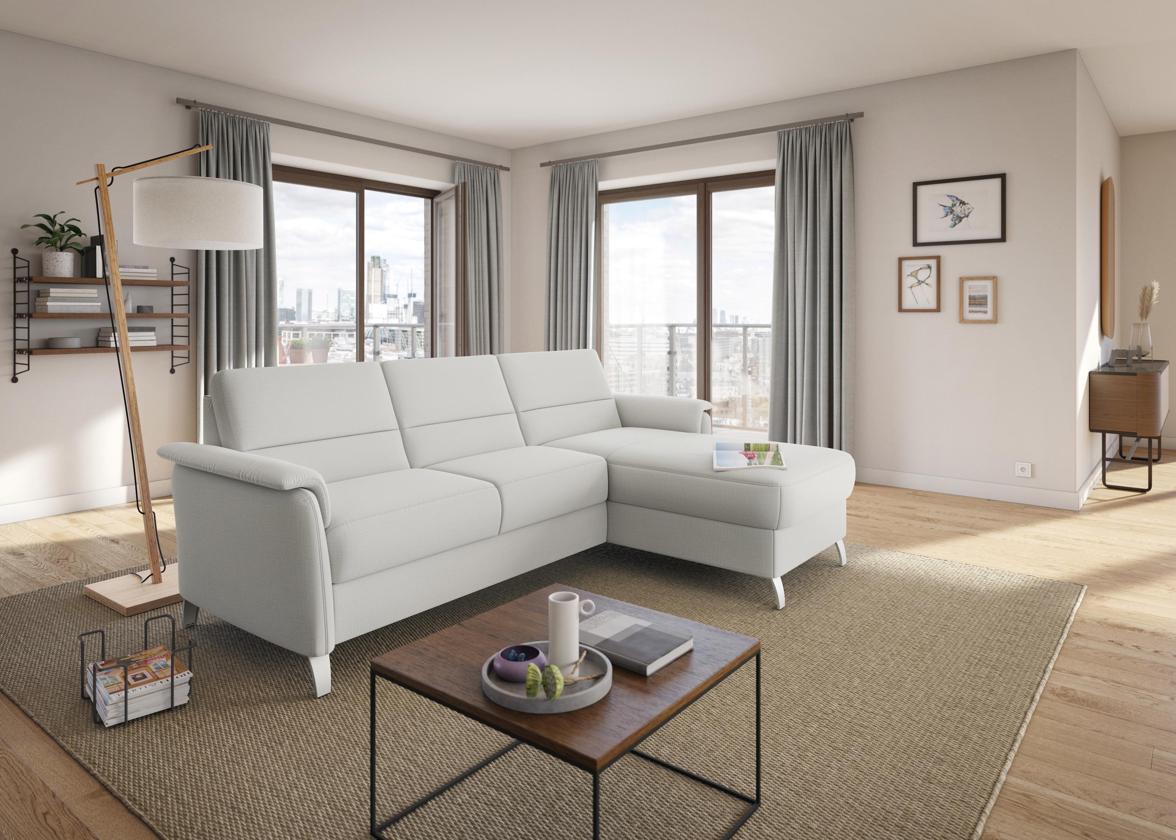 Thumbnail - sit&more Ecksofa "Palmera L-Form, B: 244 cm" optional Bettfunktion & Bettkasten, Federkern