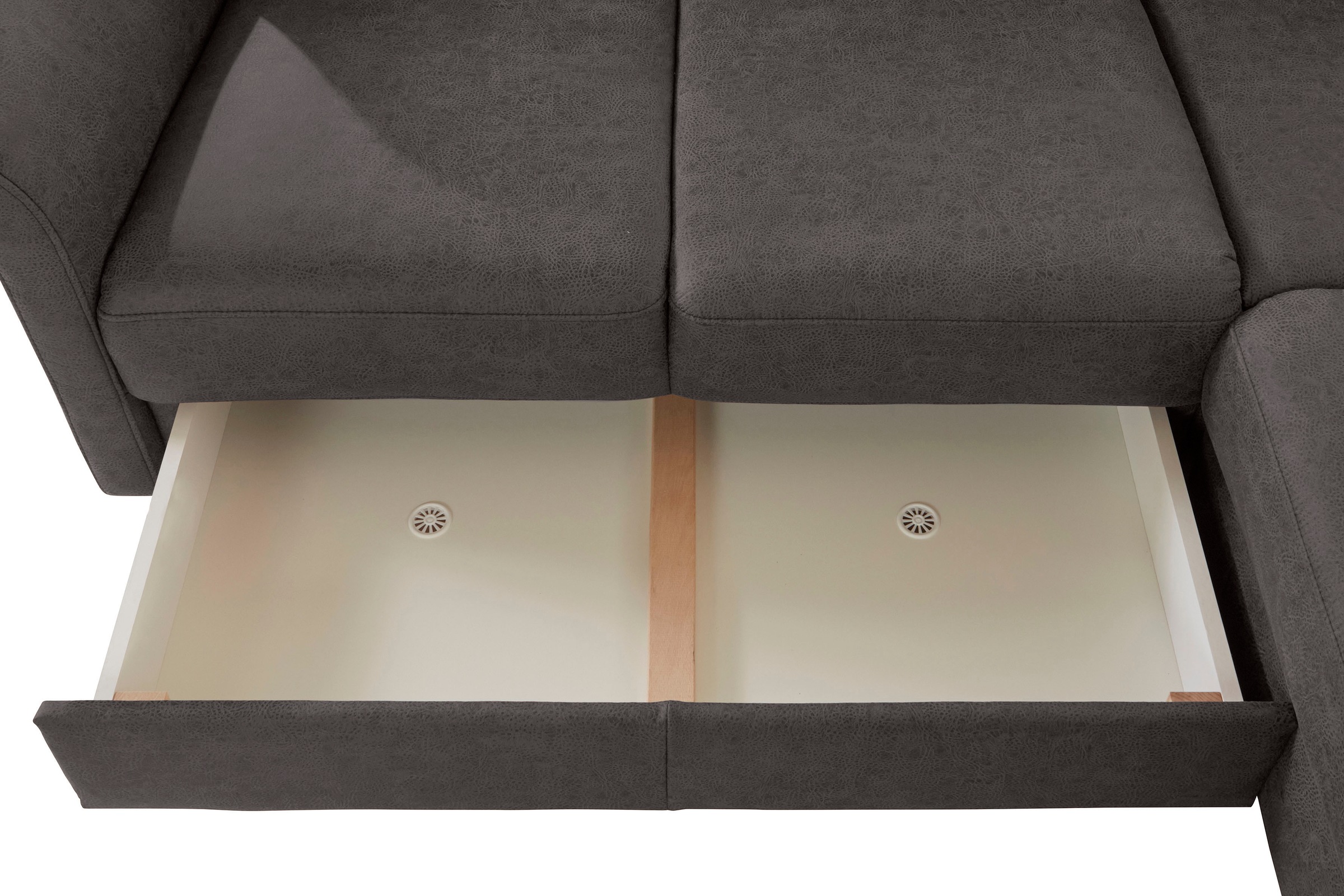 sit&more Ecksofa »Darwin L-Form«, inklusive Federkern, wahlweise mit Kopfteilverstellung, Bettfunktion