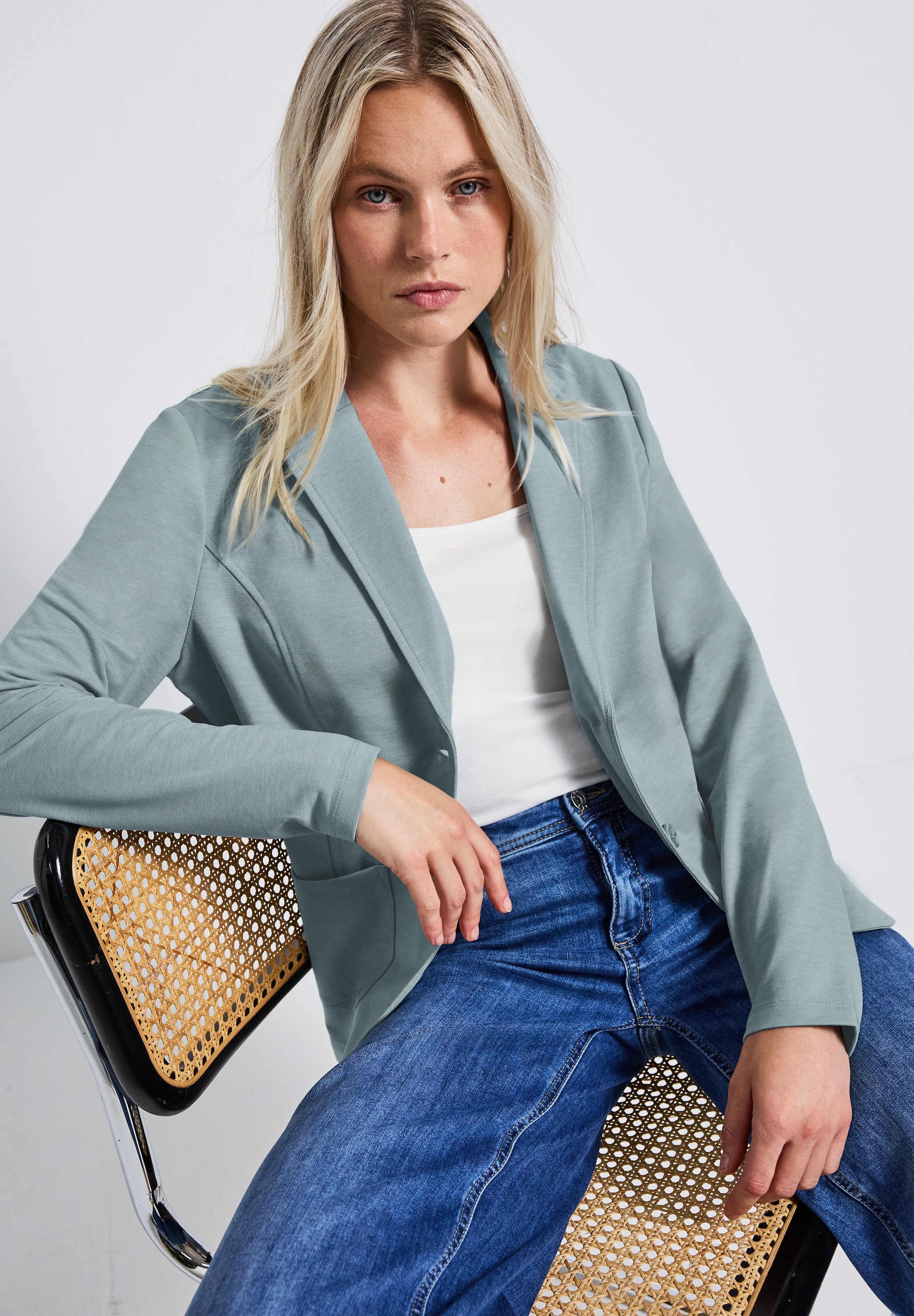 STREET ONE Kurzblazer aus Baumwolle mit Stretchanteil