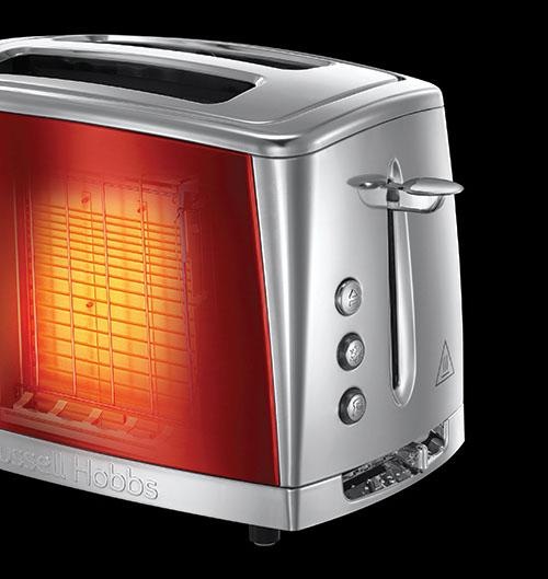 RUSSELL HOBBS Toaster »Luna Solar Red 23221-56«, 2 kurze Schlitze, für 2 Scheiben, 1550 W