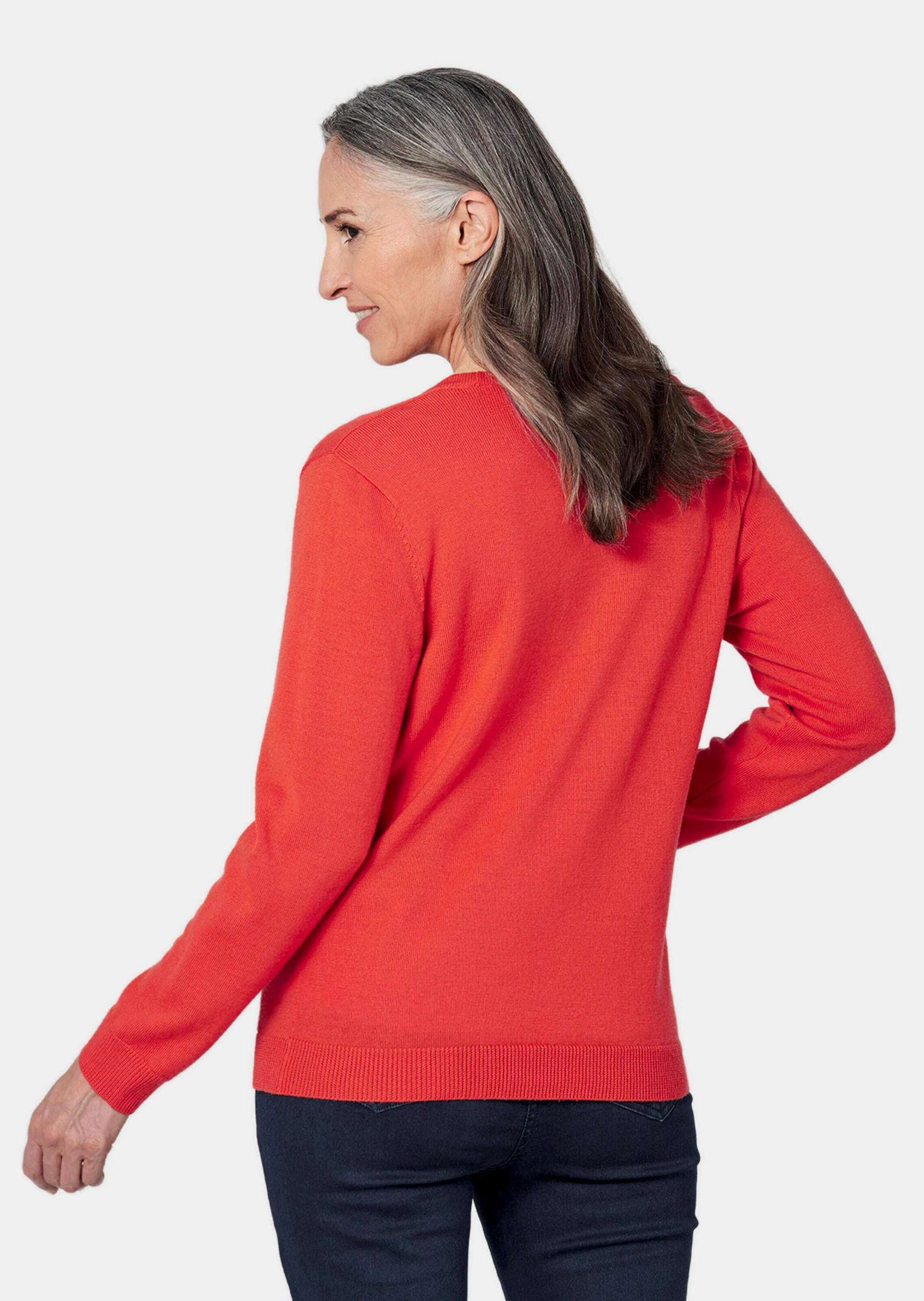 GOLDNER Strickpullover »Kurzgröße Strick-Twinset aus Merino-Schurwolle«