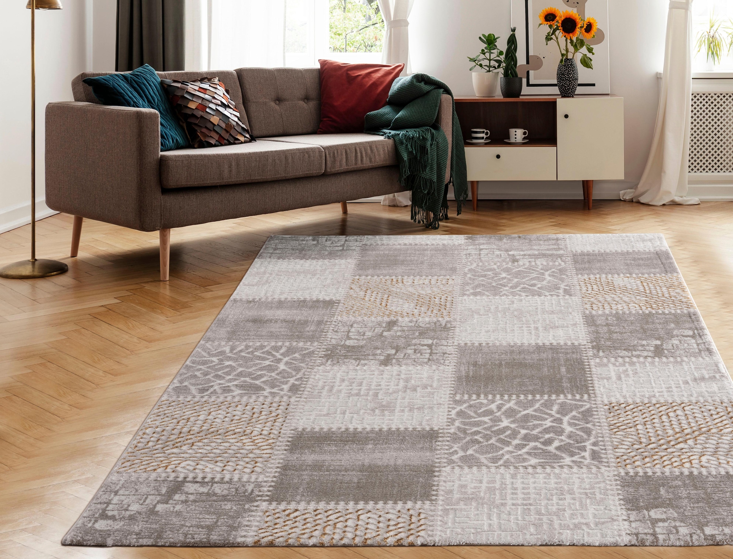 Sanat Teppich "Harmony 3202, auch als Läufer" rechteckig 12 mm Höhe Wohnzim günstig online kaufen