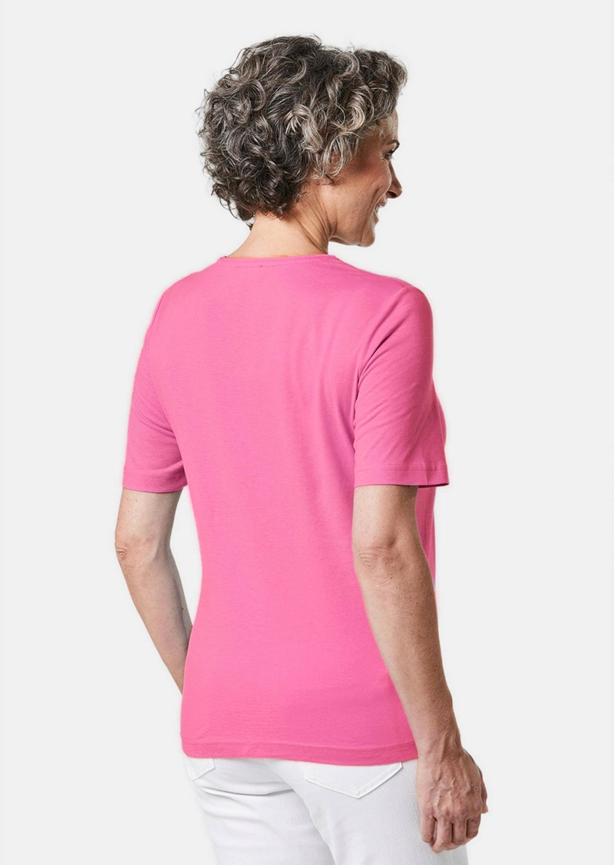 GOLDNER Langarm-Poloshirt »T-Shirt Basic T-Shirt aus reiner Baumwolle«