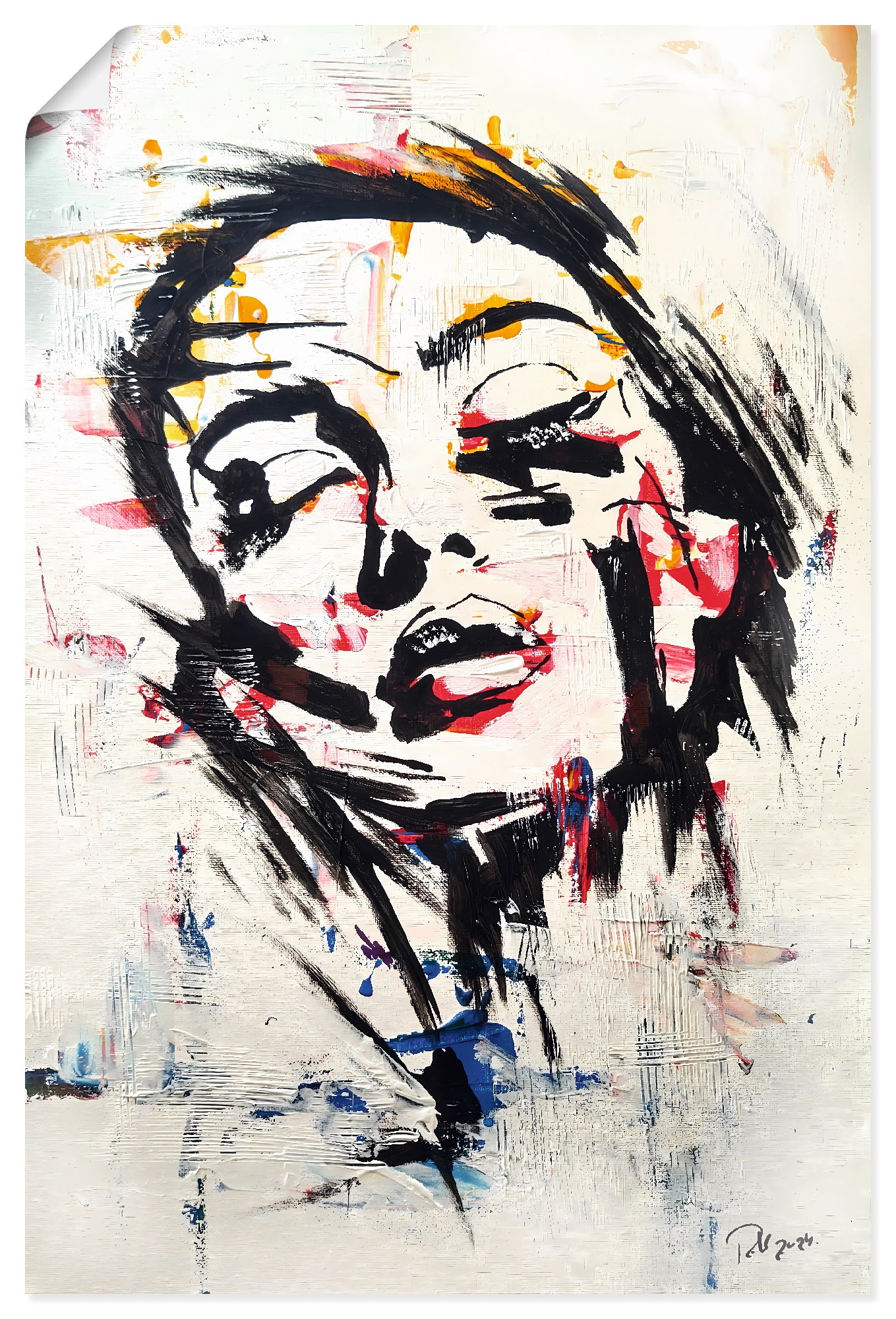 Wandbild ARTLAND "Eine träumende Frau", farbe bild(er): schwarz, B:60cm H:90cm, Papier, Bilder, als Alubild, Leinwandbild, Poster, Wandaufkleber in verschied. Größen