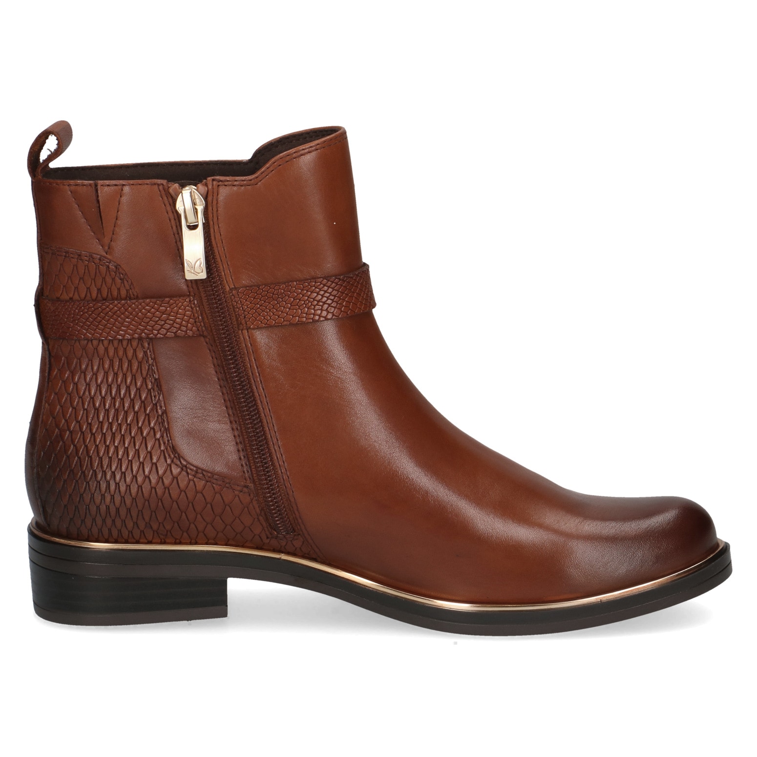 Caprice Stiefelette, Blockabsatz, Businessschuh, Boots mit edlem Schmuckelement