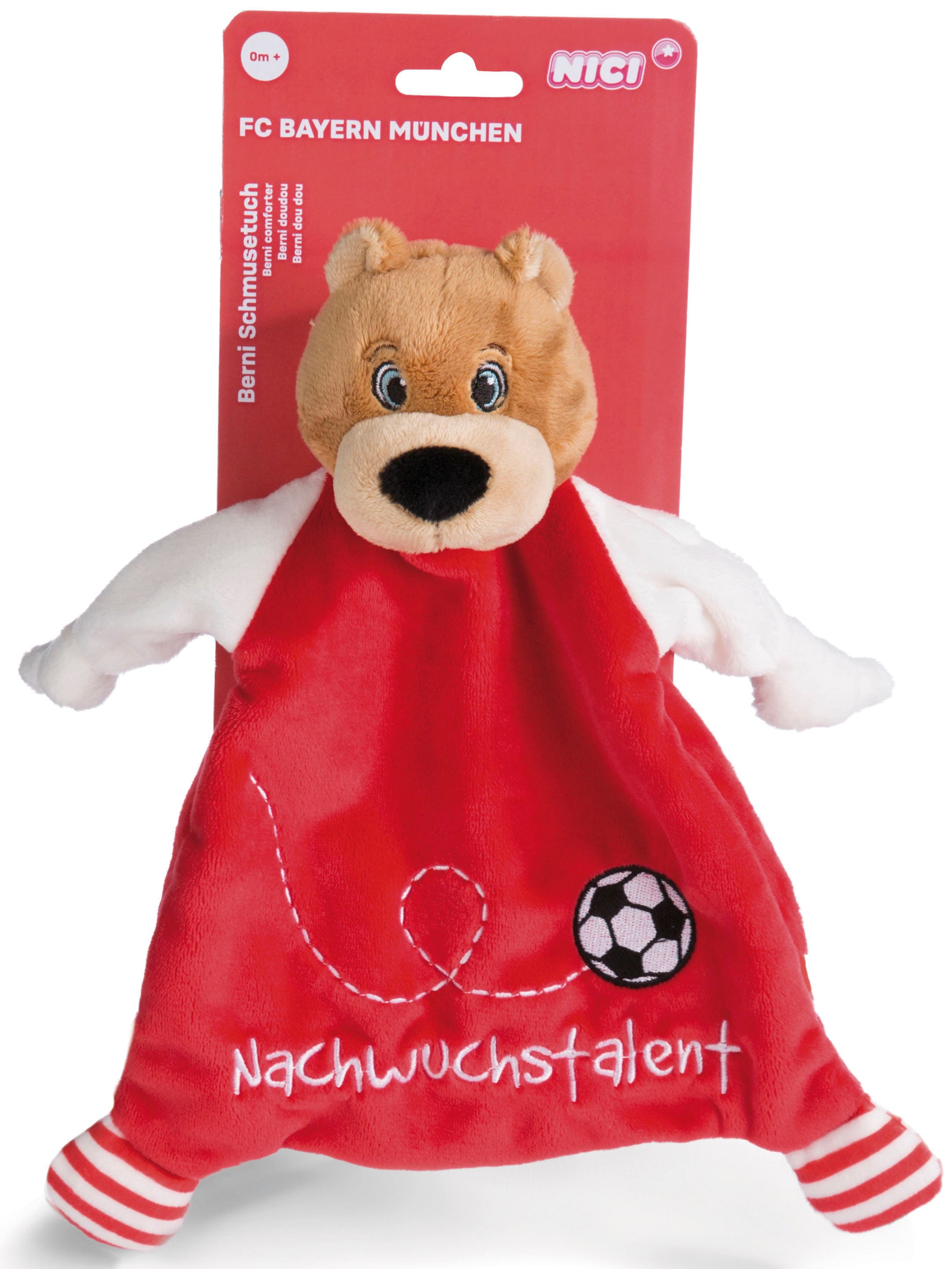 Nici Schmusetuch »FC BAYERN MÜNCHEN Bär Berni, 25 cm«