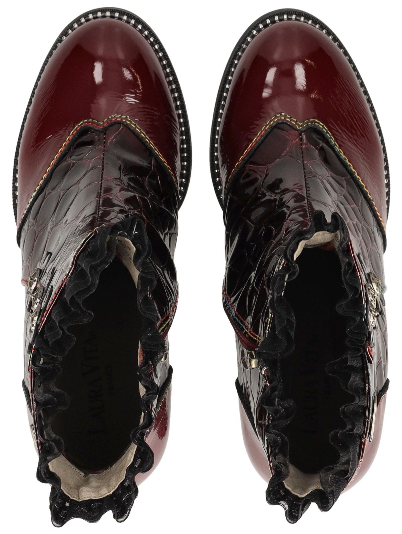 LAURA VITA High-Heel-Stiefelette »LAURA VITA Stiefelette Leder/Textil«