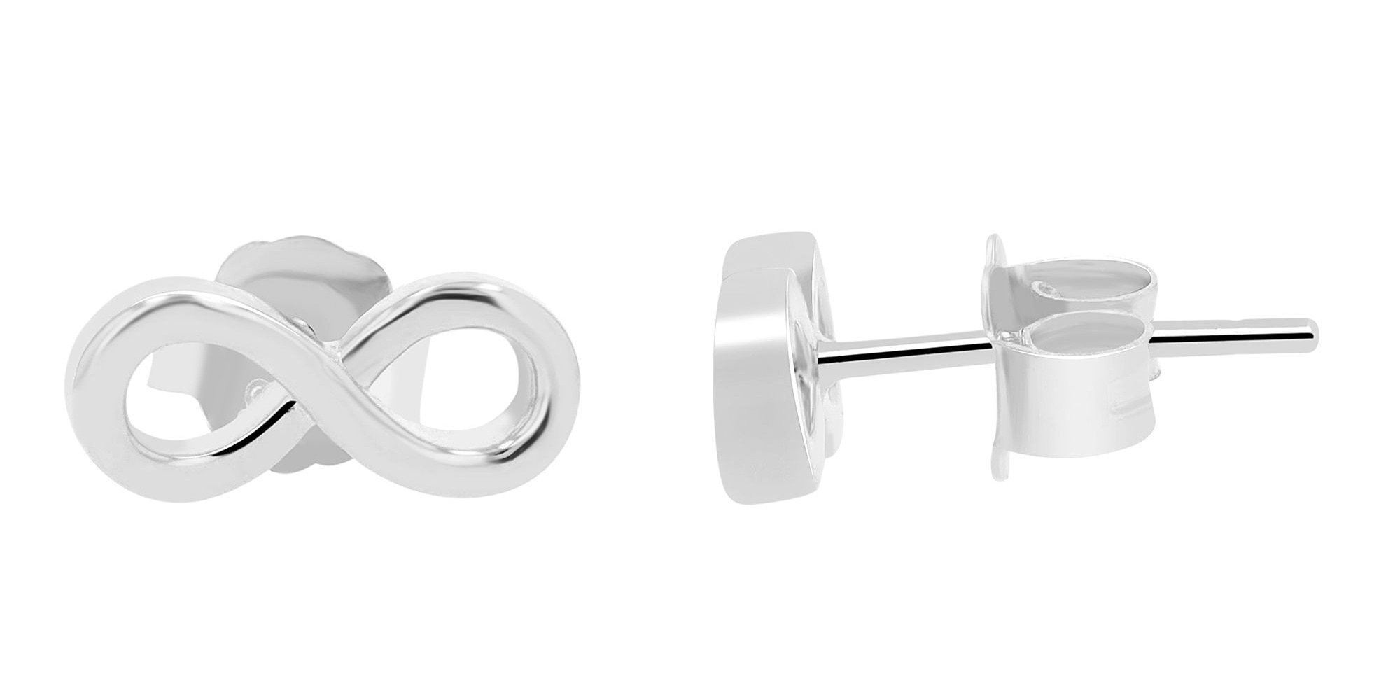 Thumbnail - Adelia´s Paar Ohrhänger "Damen Ohrringe – Ohrstecker Unendlichkeitszeichen aus 925 Silber" Geschenkidee: zeitlos und vie...