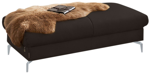 W.SCHILLIG Polsterhocker "piedroo, Designsofa mit tollem Sitzkomfort, bequem, L-Form" Füße in Silber matt