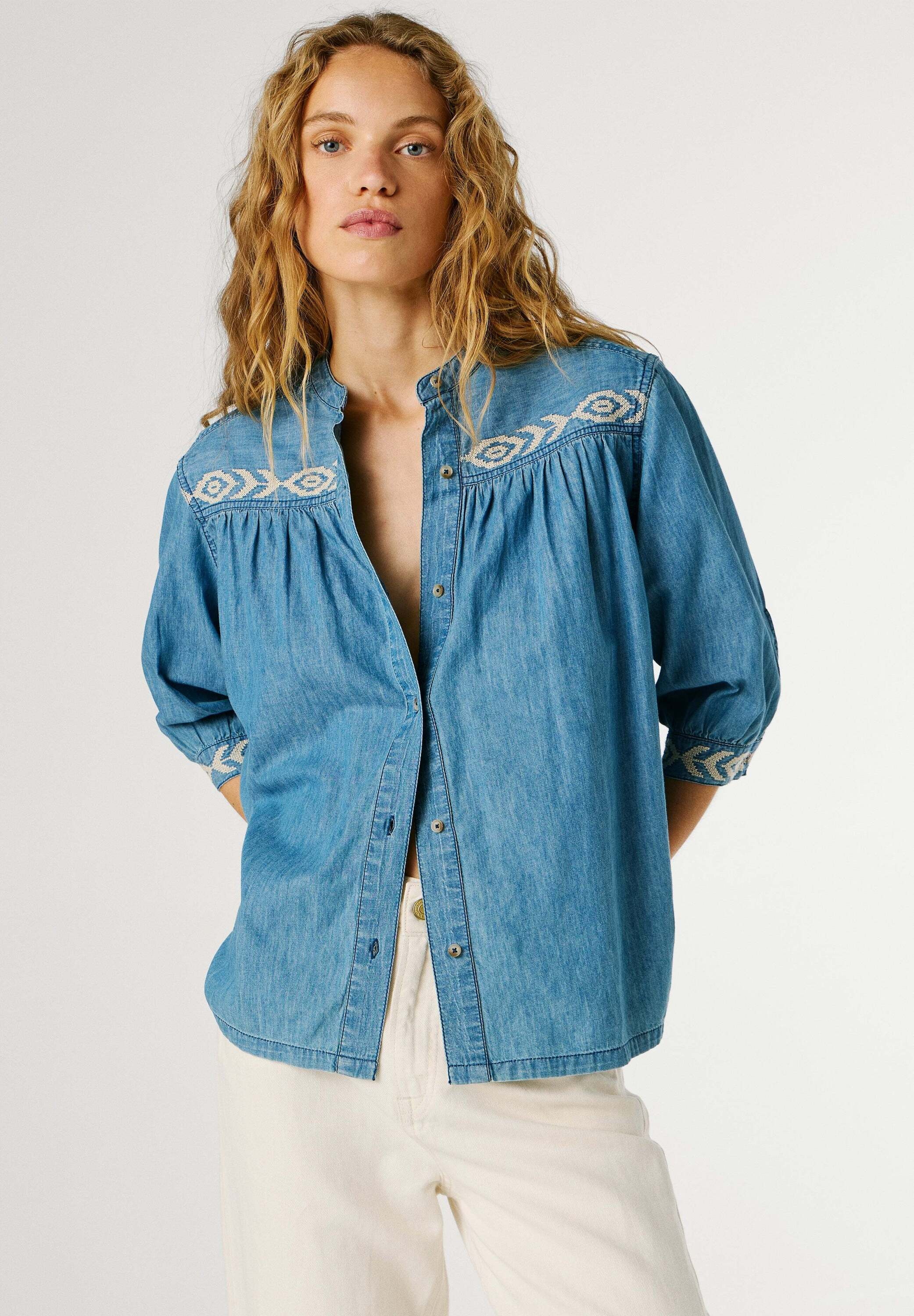Pepe Jeans Funktionsshirt »shirt LIVIA EMBROIDERED«