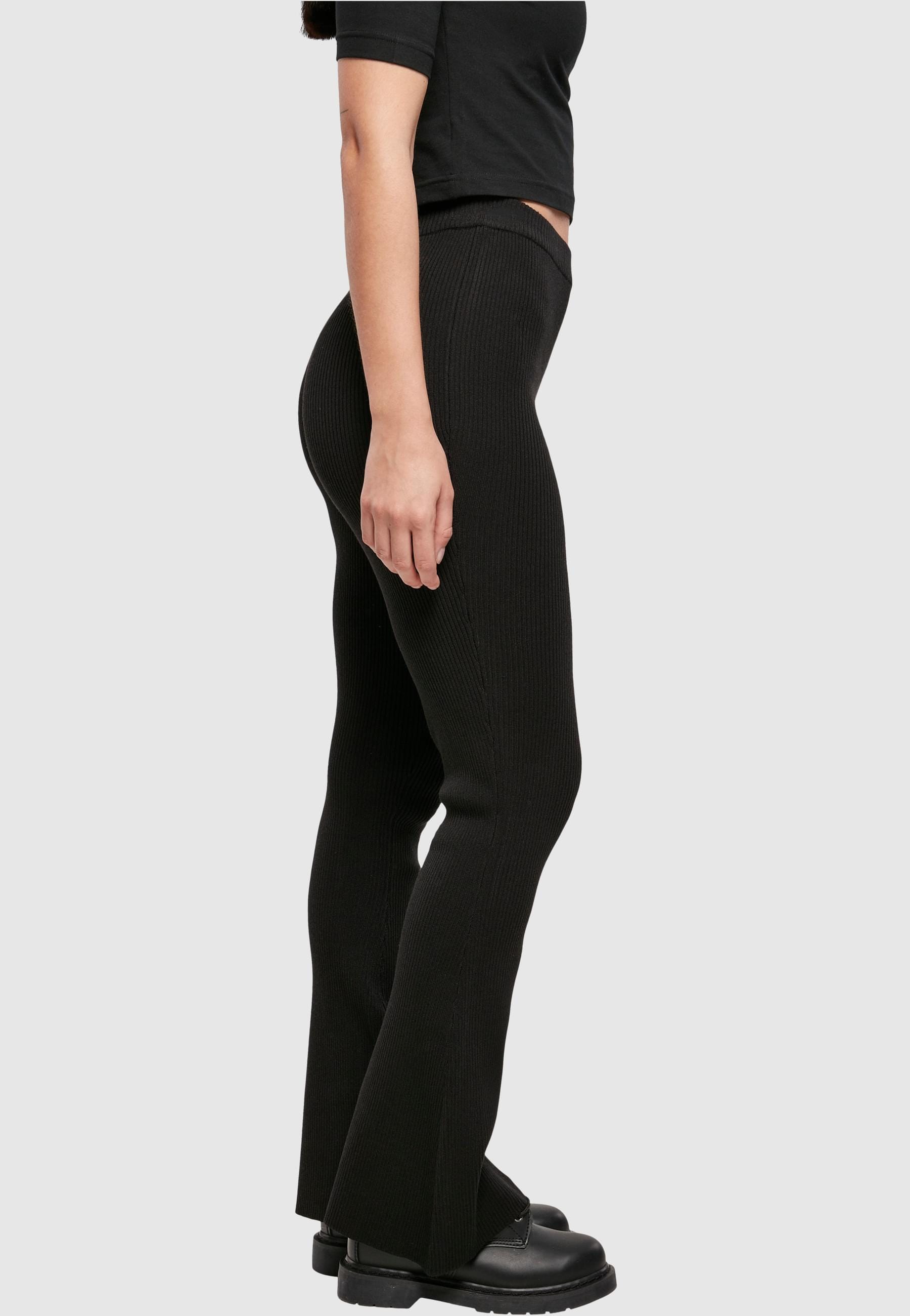 URBAN CLASSICS Leggings »Urban Classics Damen Ladies Rib Knit Bootcut Leggings«, (1 tlg.)