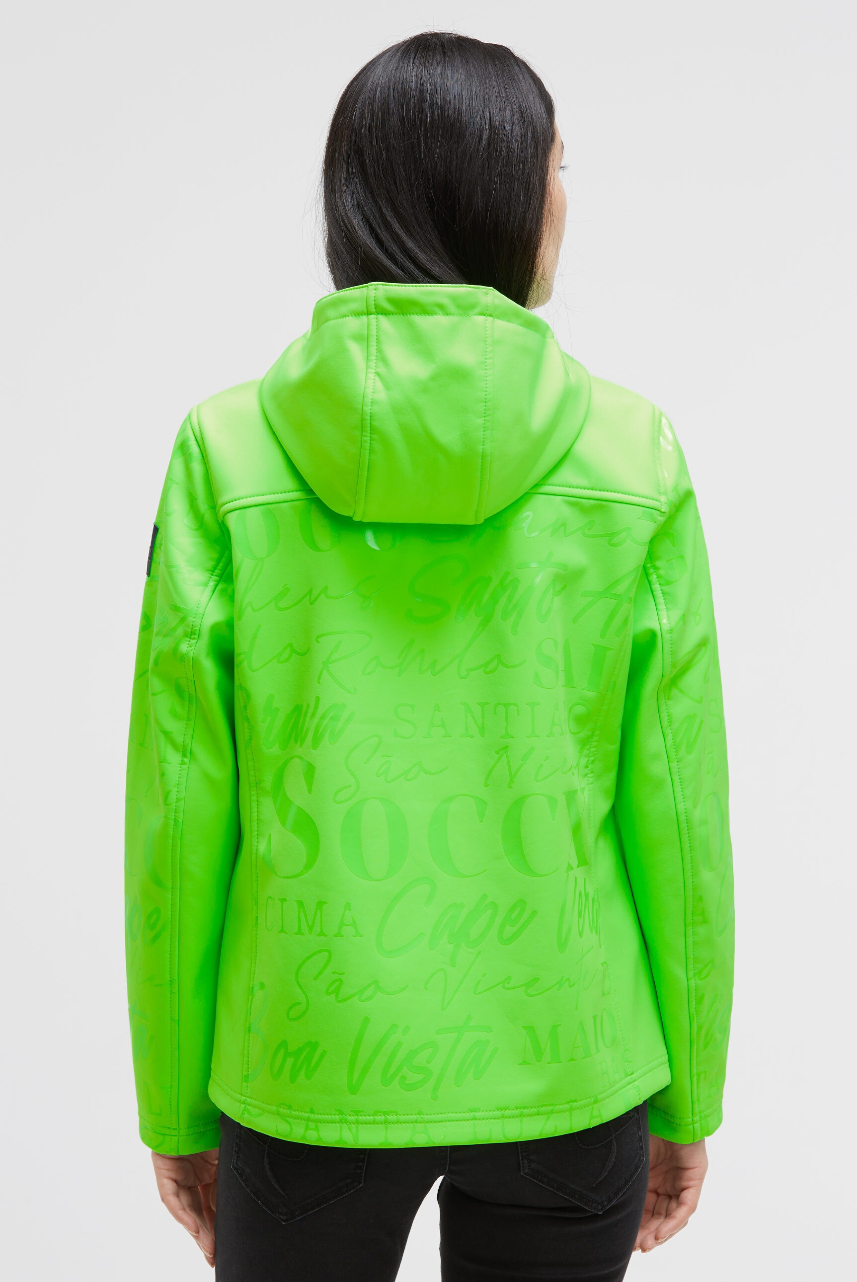 SOCCX Softshelljacke mit Kapuze mit hochgeschnittener Kapuze