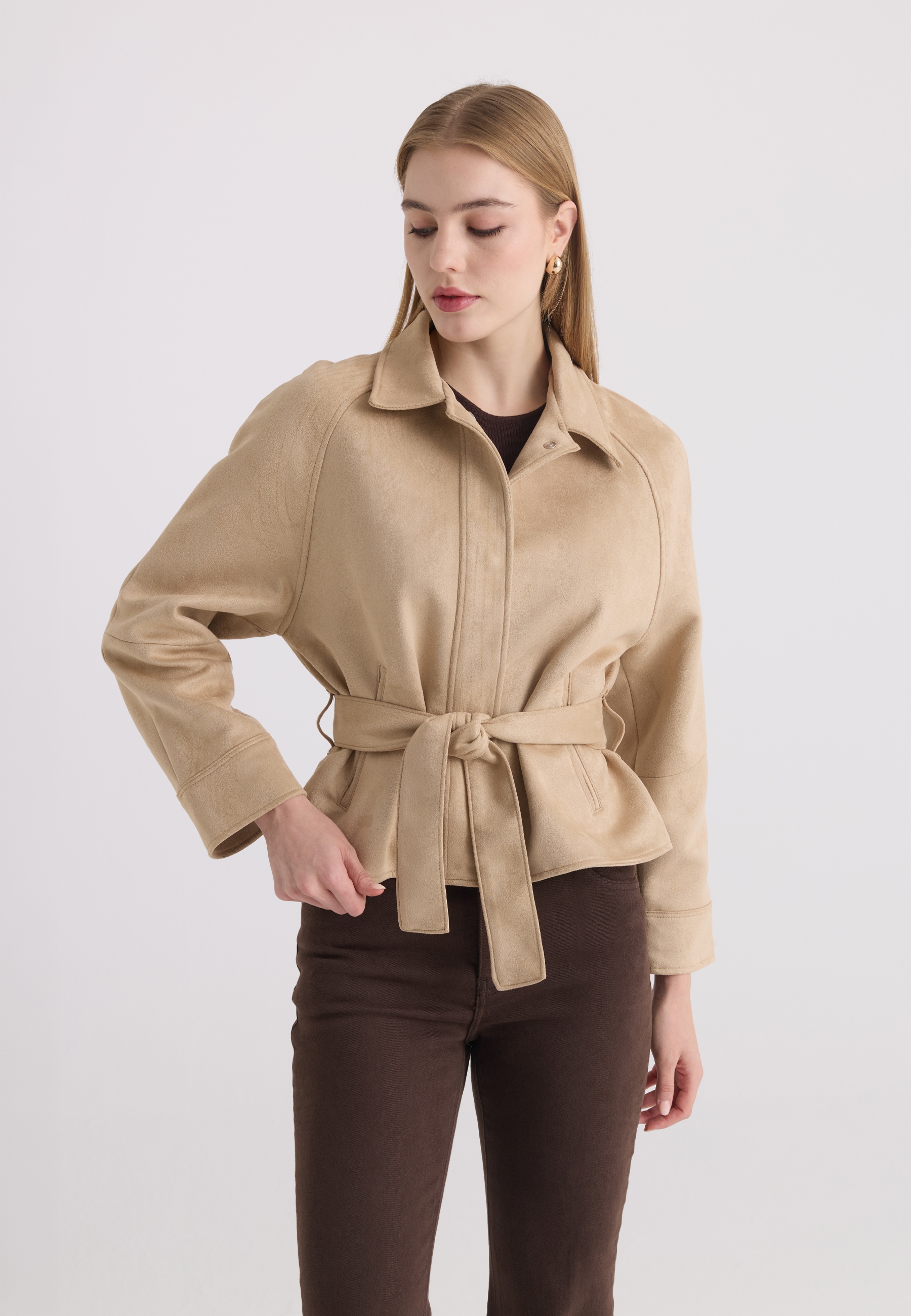 Felix Hardy Lederimitatjacke »Jacke aus Velourslederimitat«