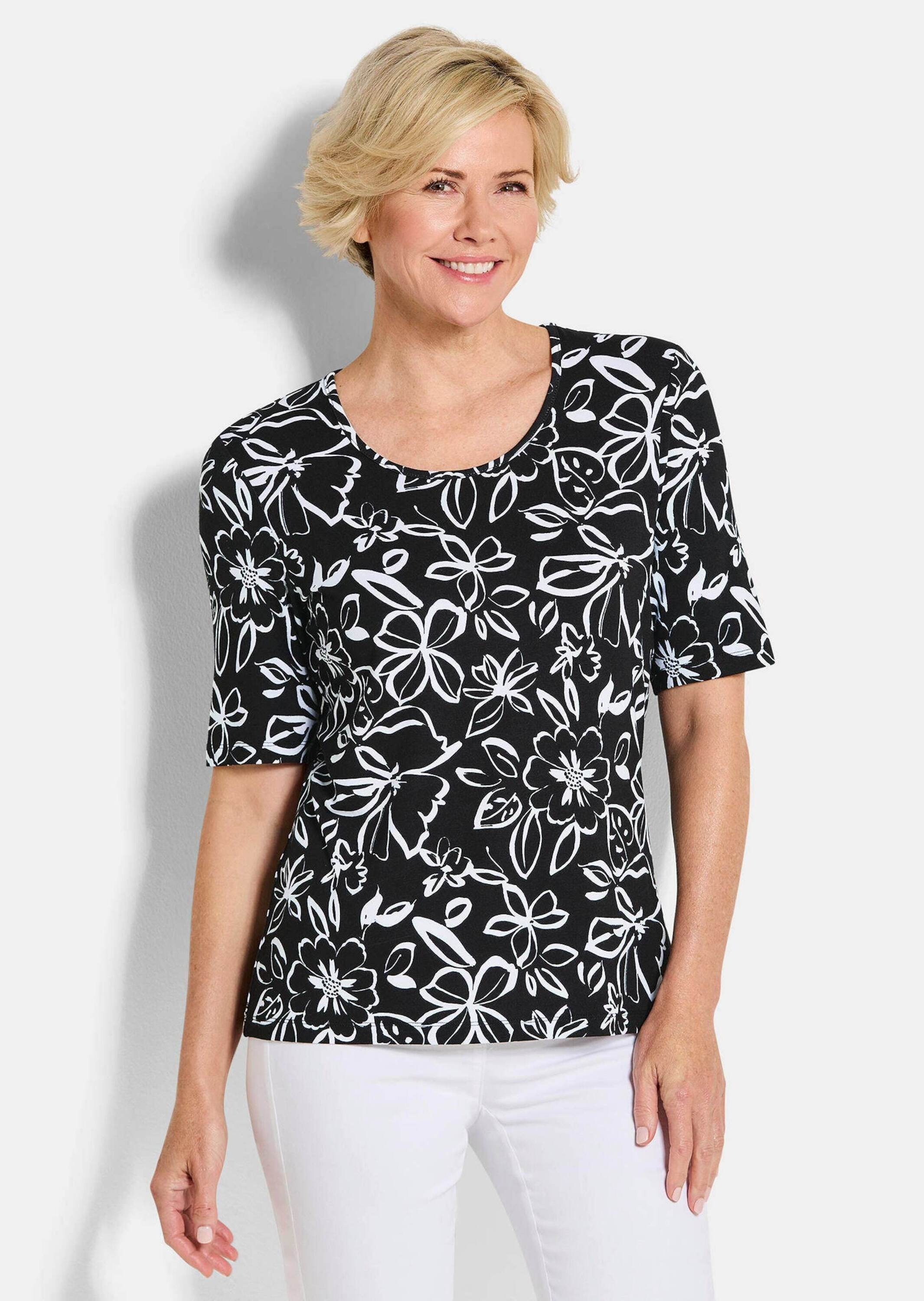 Thumbnail - GOLDNER Print-Shirt "Jersey-Shirt mit Blumenmuster"