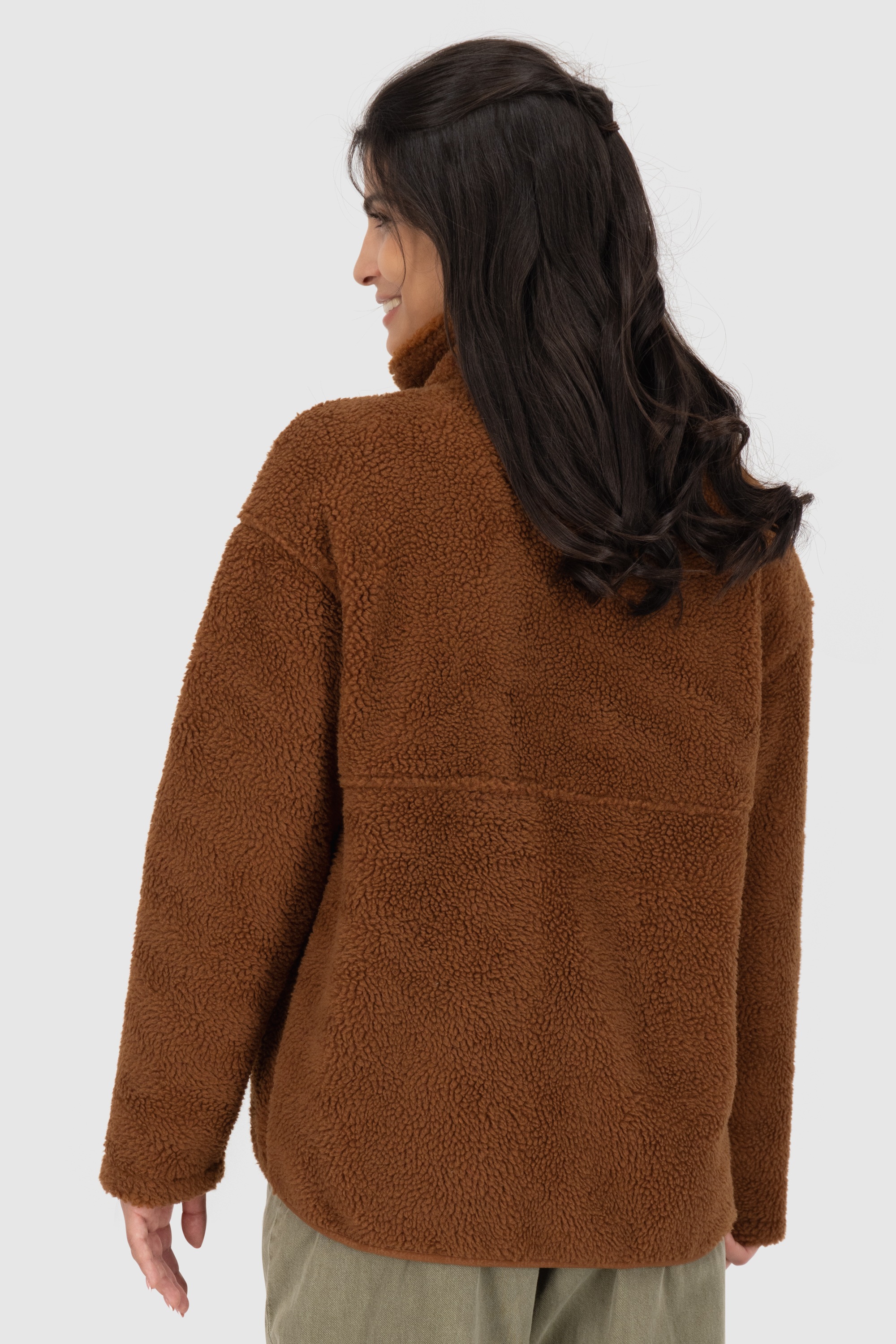 Alife & Kickin Sweatjacke »Damen KaluaAK G«, Warme Teddyplüschjacke mit kuscheligem Fleece-Innenfutter