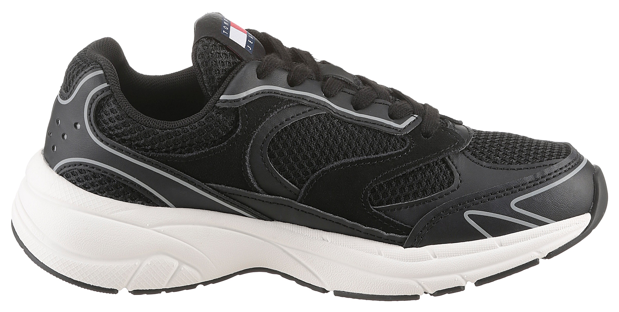 Tommy Jeans Keilsneaker »THE CONEY«, Plateau, Freizeitschuh, Halbschuh, Schnürschuh mit Kontrastnähten