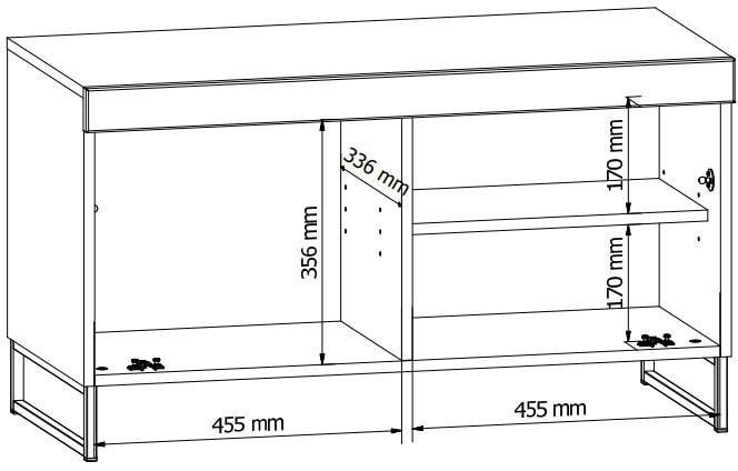 Innostyle Wohnwand »Loft Two, TOPSELLER!«, (5 St., TV-Wand), inkl. LED-Beleuchtung