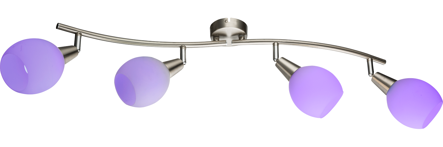 GLOBO LIGHTING Deckenspot »ELLIOTT« E14 1 Stk. Nickel Strahler mit Farbwechsler, Fernbedienung, LED 4x3.5W