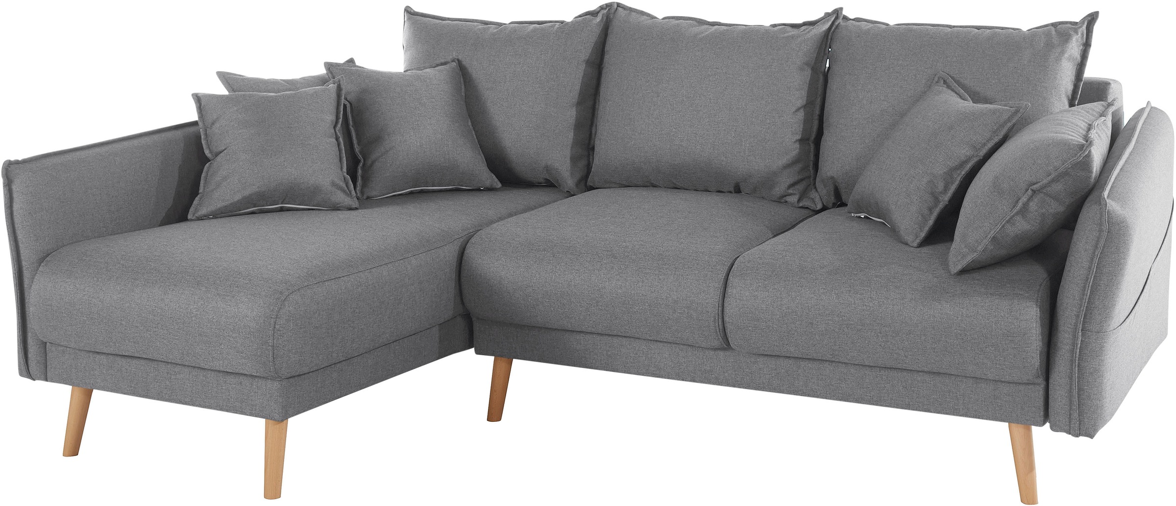 Home affaire Ecksofa »Granbo L-Form«, incl. Bettfunktion und Bettkasten, Federkern-Polsterung, Seitentasche