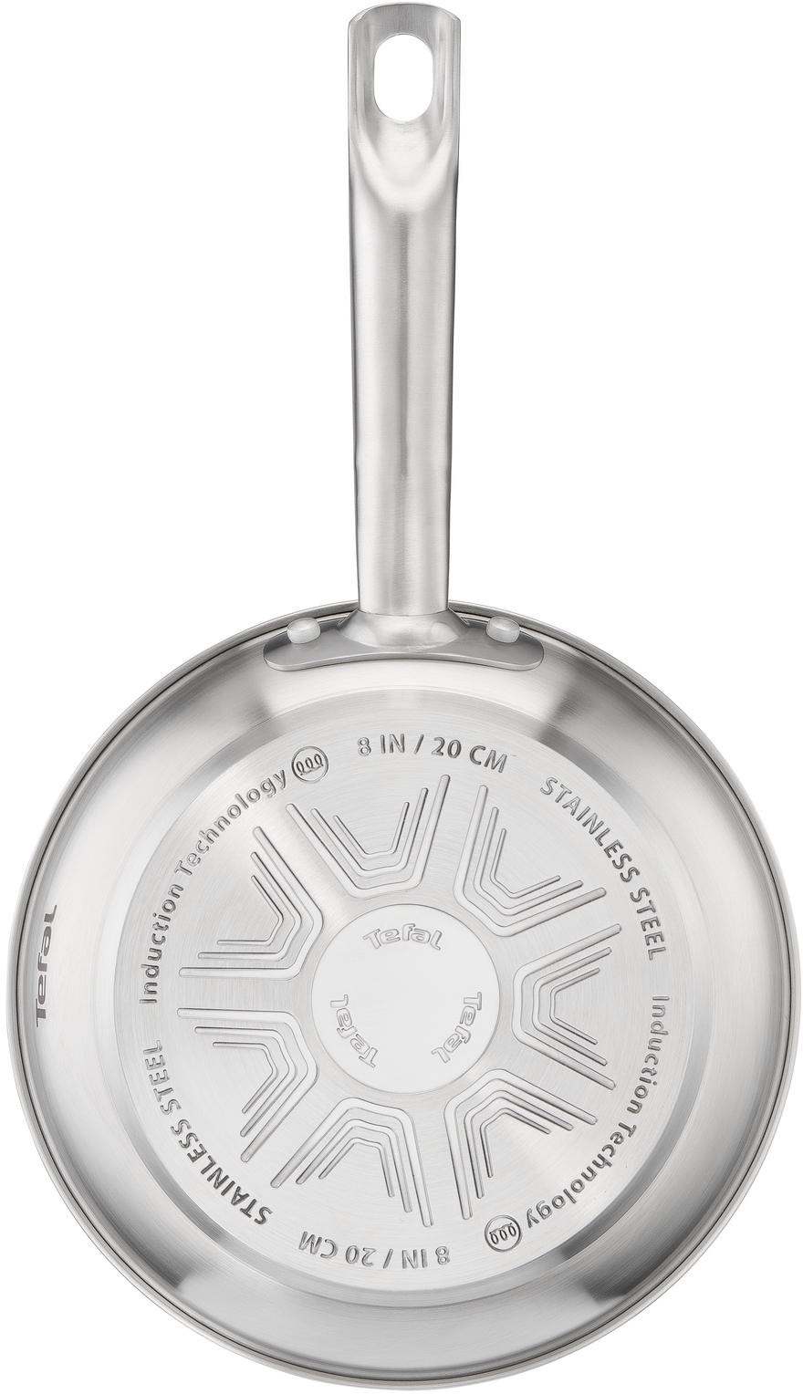 Tefal Bratpfanne »Virtuoso«, Edelstahl, (1 tlg.), Edelstahl, Antihaftversiegelung, Thermo-Spot, alle Herdarten,Induktion