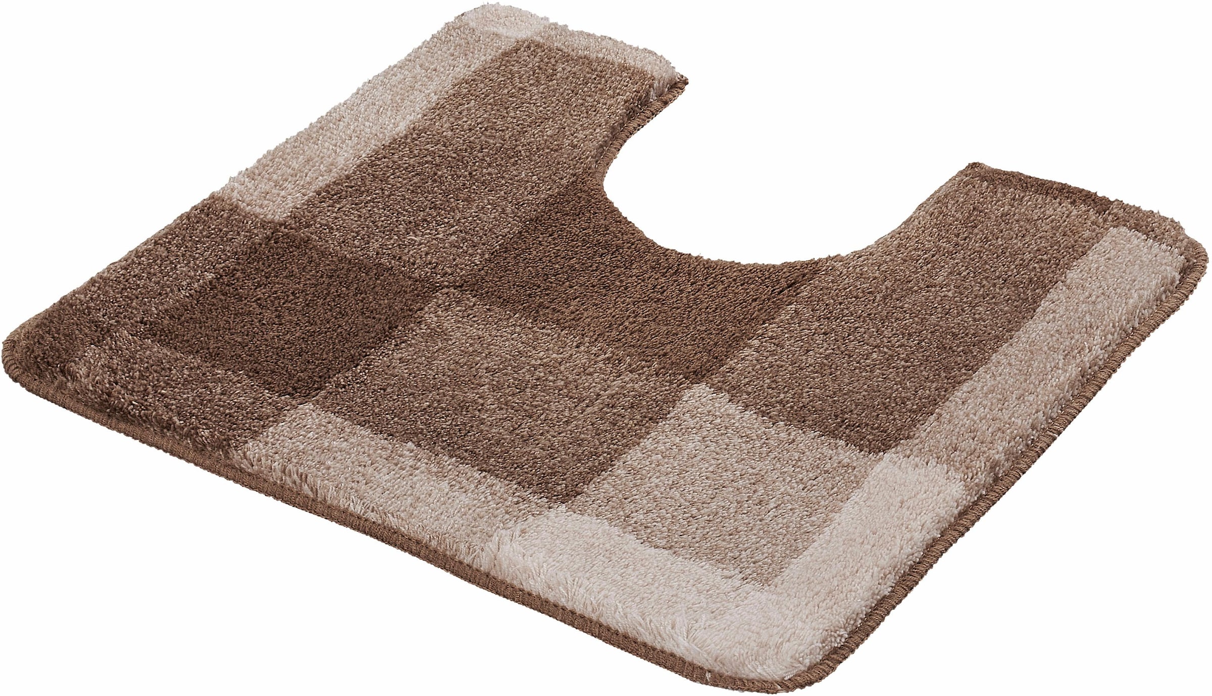 MEUSCH Badematte »Mix«, rutschhemmend beschichtet, fußbodenheizungsgeeignet-schnell trocknend, Badteppich, modernes geometrisches Design, Ton in Ton Farbabstufung
