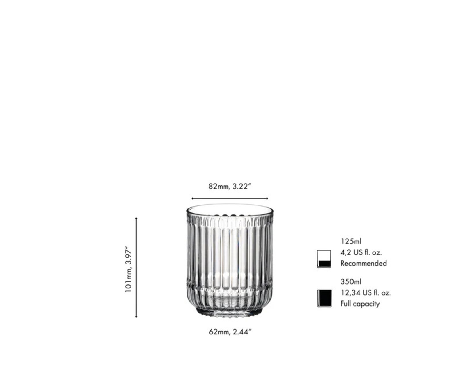 RIEDEL THE WINE GLASS COMPANY Whiskyglas »Double Rocks Gläser Bar Rituals 350 ml 2er Set transparent« Spülmaschinenfest