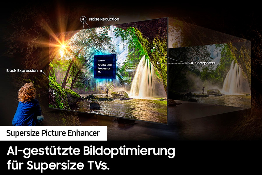 Samsung LED-Fernseher »GU98DU9079U« 249 cm/98 Smart-TV Crystal UHD, Q-Symphony, Dolby Surround Sound, Triple Tuner, Smart-Hub