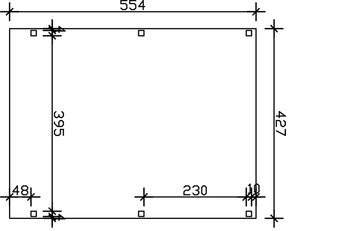 Skanholz Einzelcarport »Grunewald«, Leimholz-Nordisches Fichtenholz, hellbraun, mit Aluminiumdach