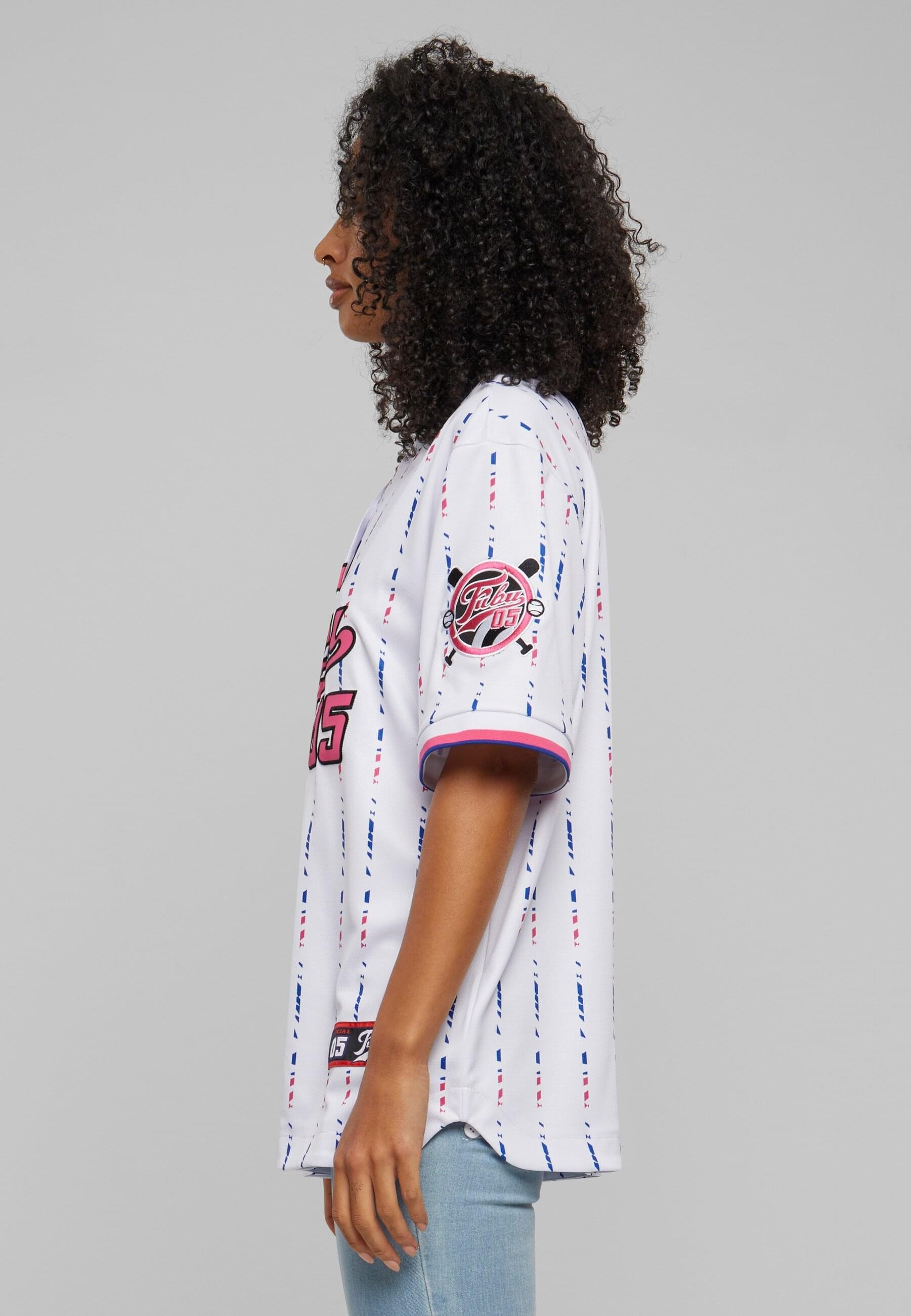 Fubu T-Shirt »Fubu Damen FW222-021-1 FUBU Varsity Stripe Baseball Jersey« 1 Stk. tlg.