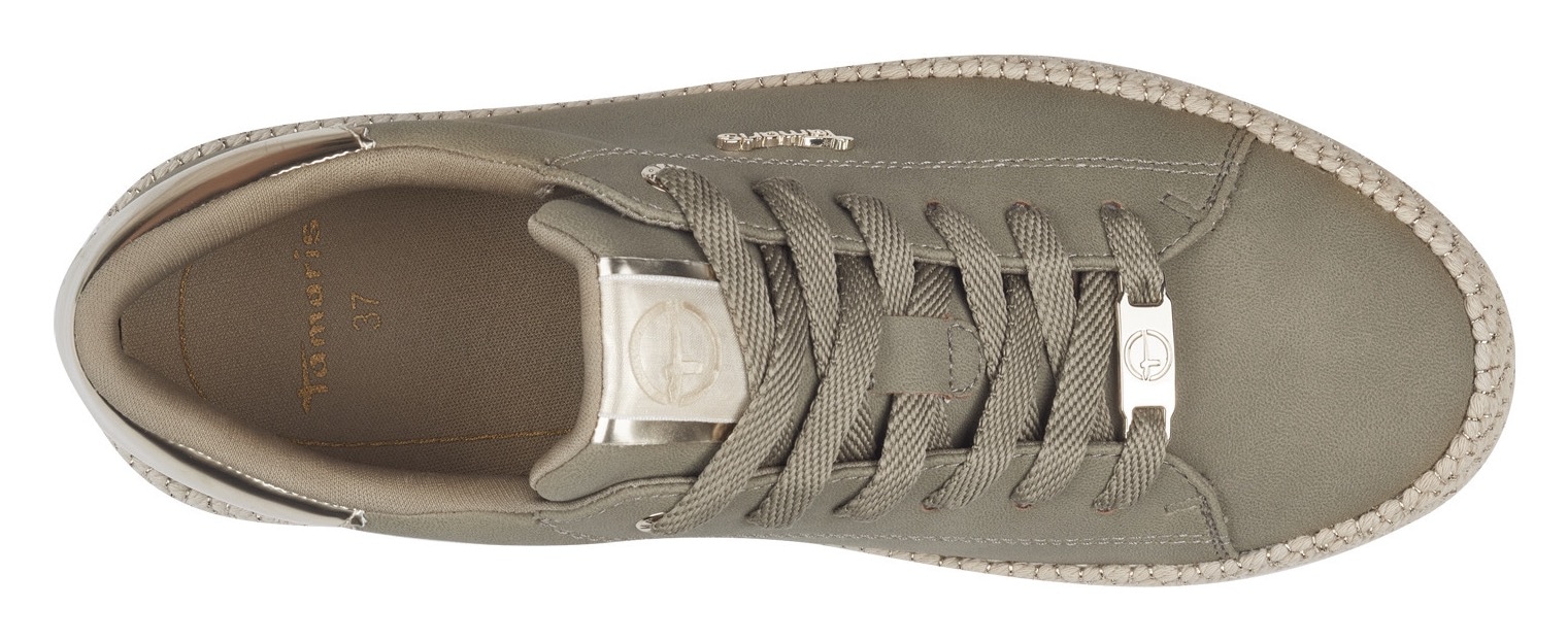 Tamaris Plateausneaker, Freizeitschuh, Halbschuh, Schnürschuh mit Textilkordel am Plateau