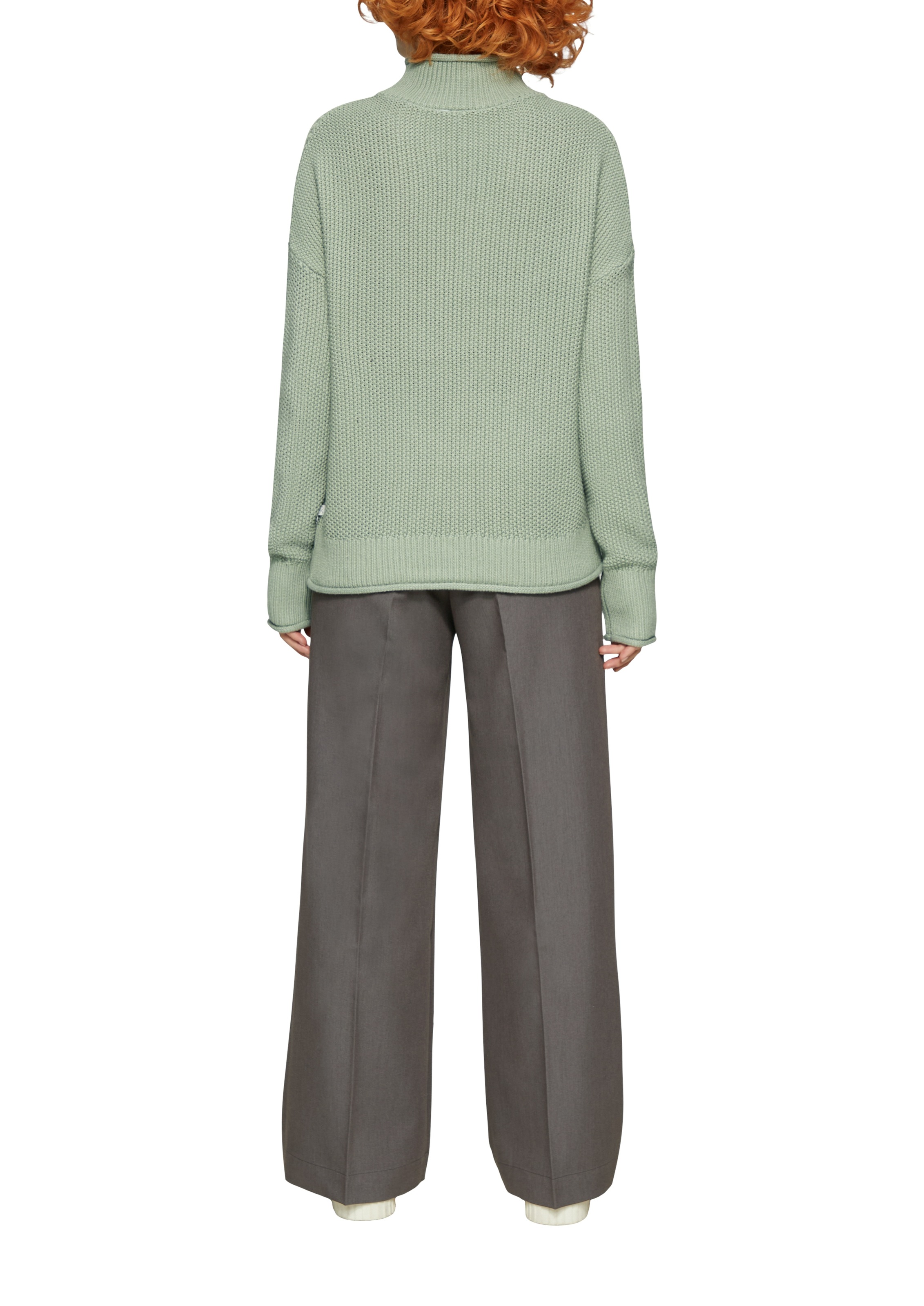 QS Strickpullover, mit geripptem Rollkragen