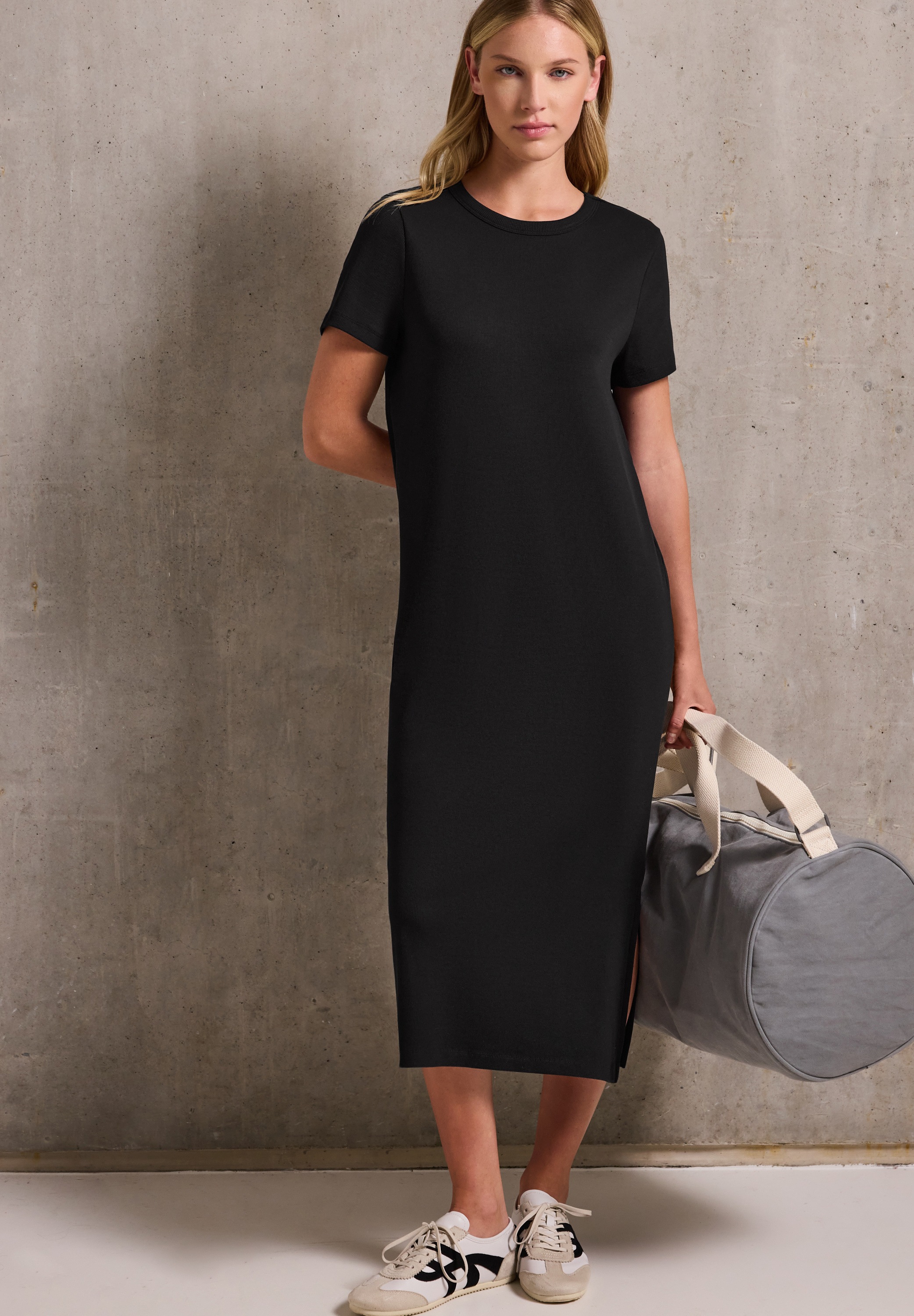 STREET ONE STUDIO Midikleid Ohne Taschen mit Rundhalsausschnitt günstig online kaufen