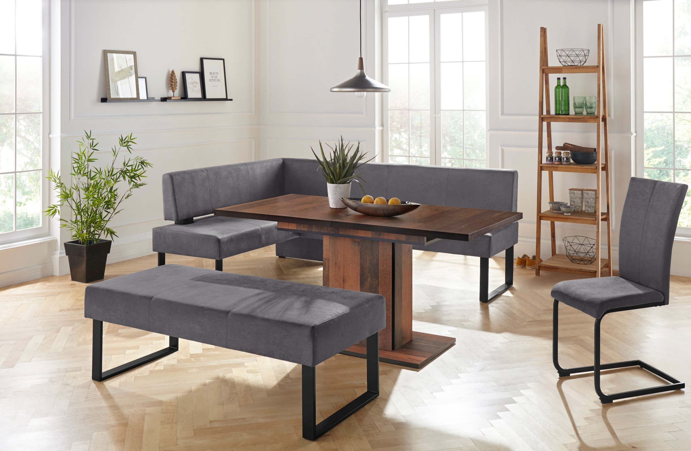 Home affaire Sitzbank »Oliver«, Breite 140cm, mit Metallgestell