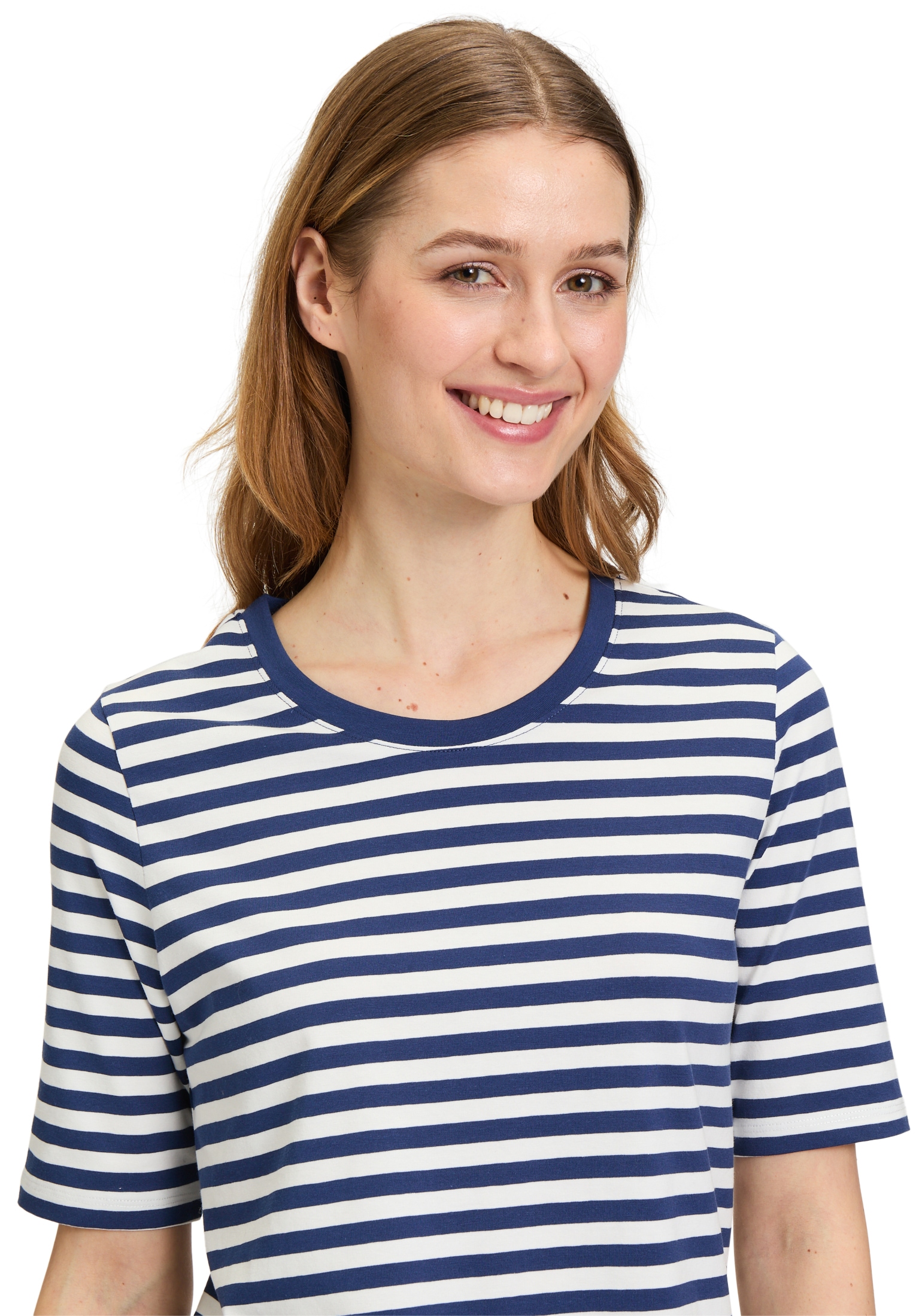 Betty Barclay Kurzarmshirt »Betty Barclay Damen Basic Shirt mit Streifen«, (1 tlg.), Material