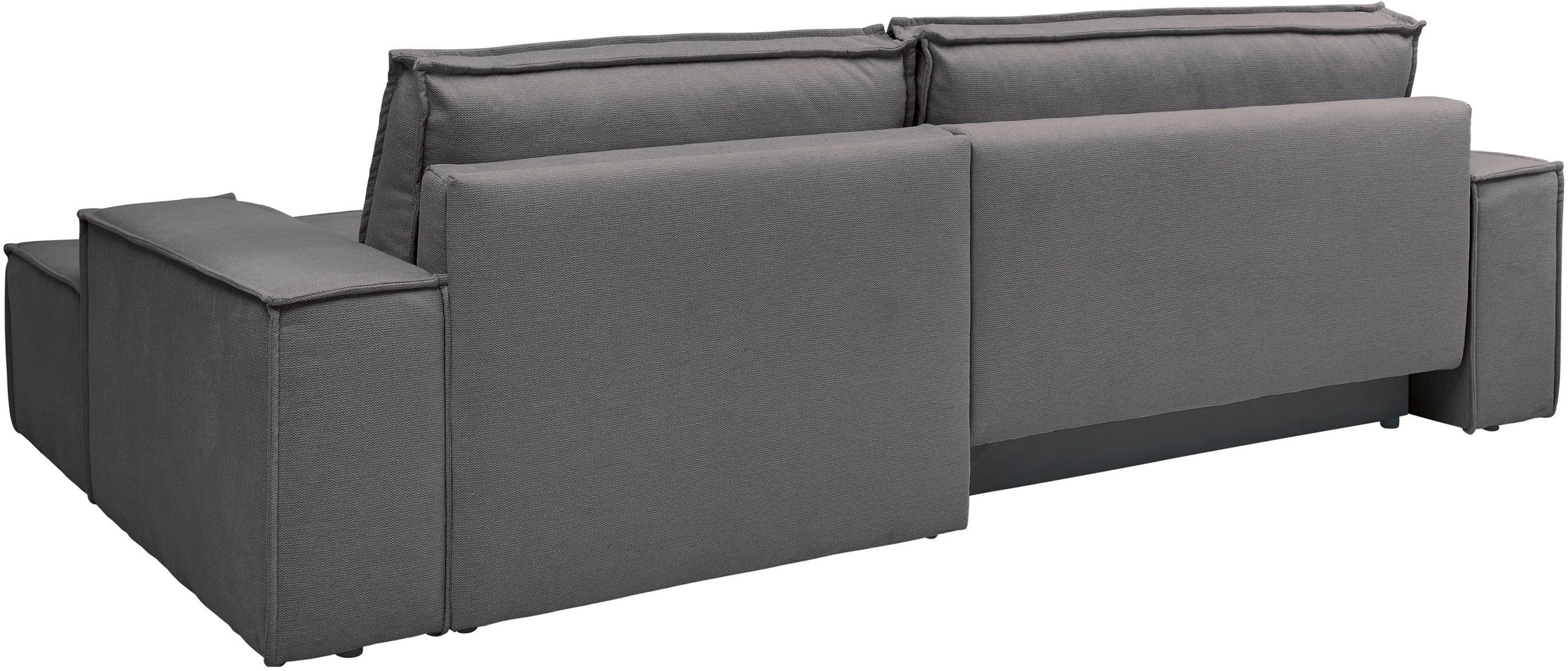 andas Ecksofa »Finnley Schlafsofa 267 cm in Bouclé, Struktur fein u. Cord, L-Form,«, Schlaffunktion m. Bettkasten (136/210 cm), Bouclé, Struktur und Cord