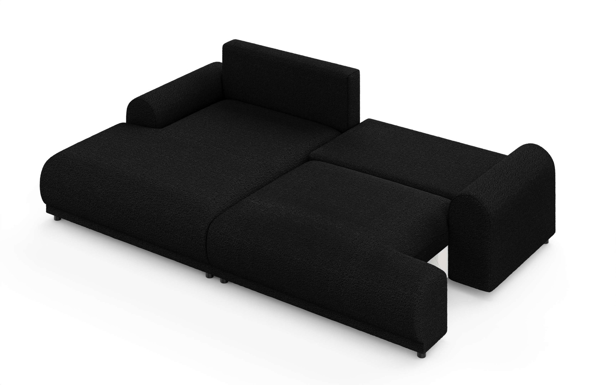 INOSIGN Ecksofa »Marsby, mit Bettfunktion und Bettkasten, Maße: B/H/T 242/65/145 cm«, L-Form mit Wellenunterfederung, Recamiere links oder rechts bestellbar