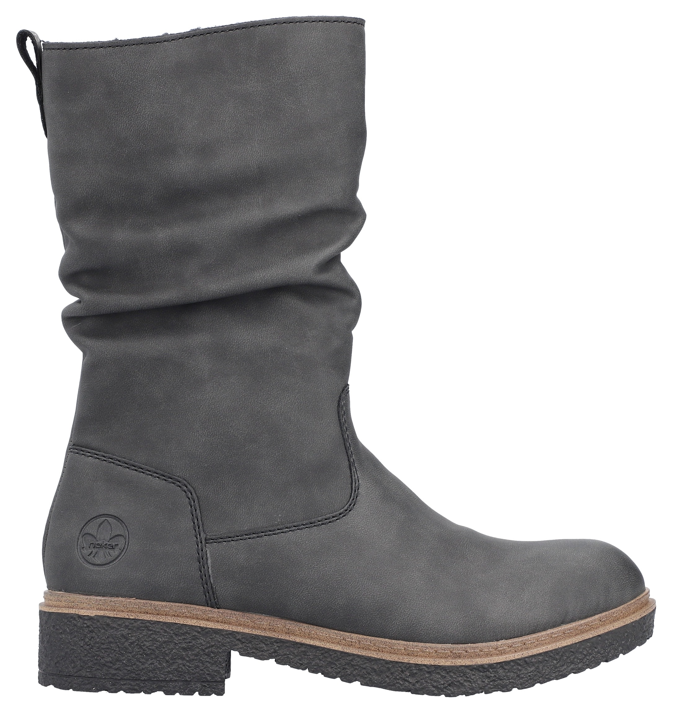 Rieker Winterstiefel, Klassik-Stiefel, Blockabsatz, slouchy Schaft, mit Warmfutter