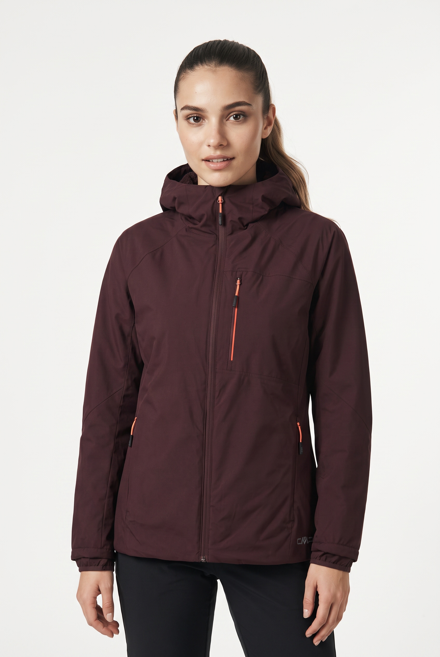 CMP "WOMAN JACKET FIX HOOD" mit Kapuze sportliche Optik, mit Kapuze, aus Polyester-Obermaterial