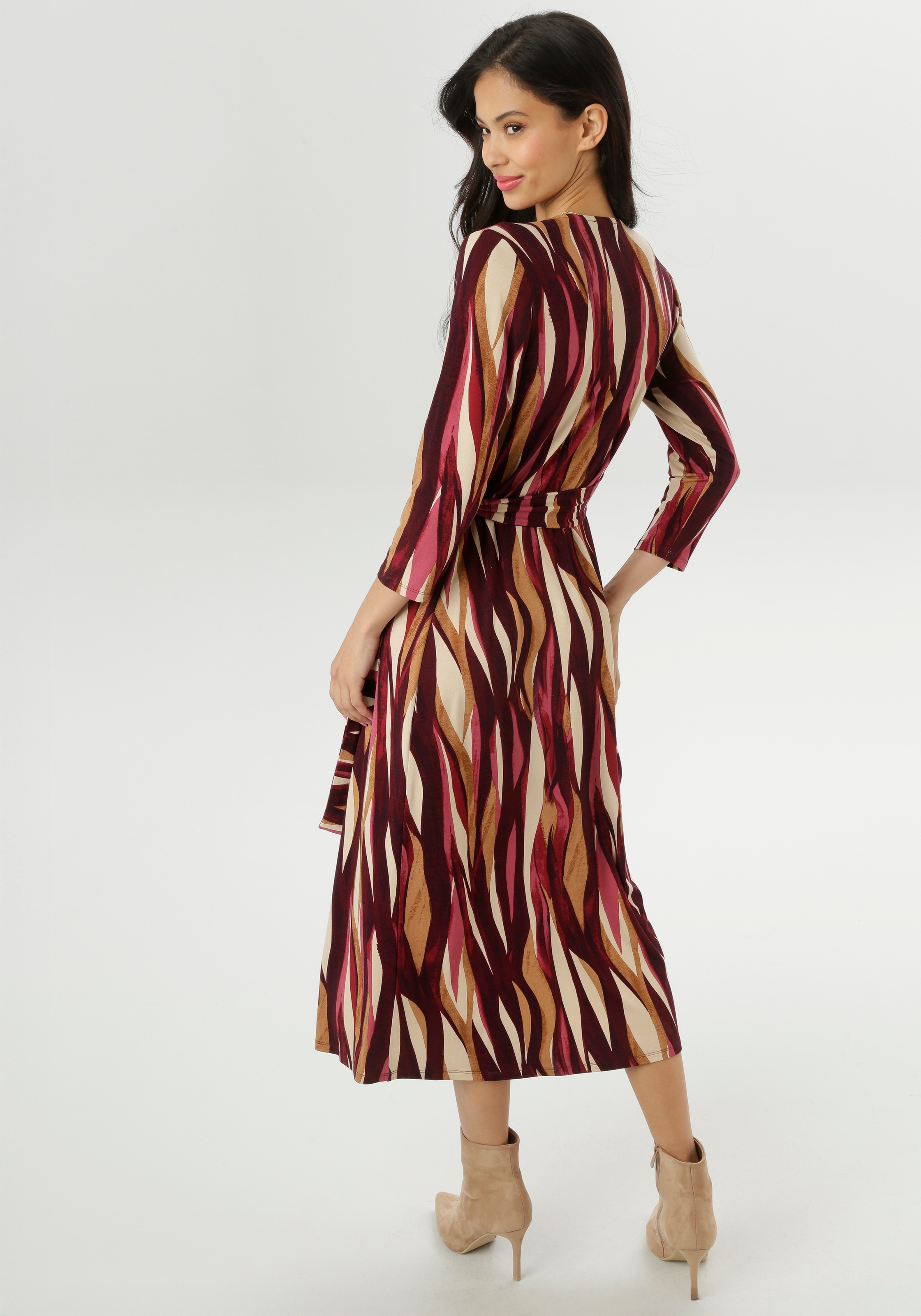 Aniston SELECTED Jerseykleid in femininer Wickel-Optik günstig online kaufen