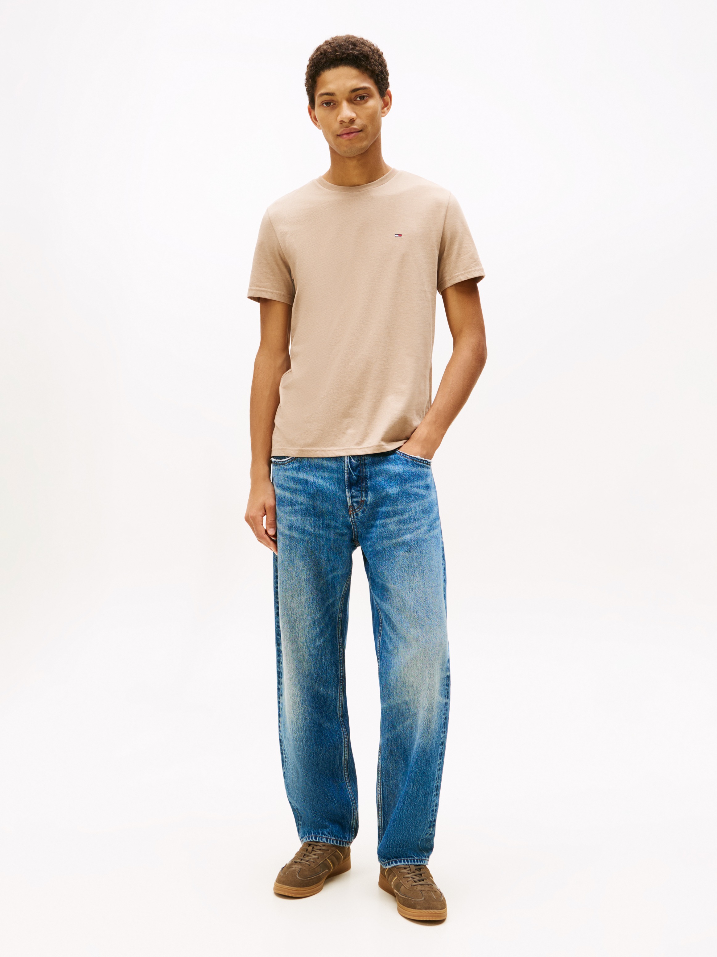 Thumbnail - Tommy Jeans T-Shirt "TJM XSLIM JASPE HTR TEE EXT", Mit Rundhalsausschnitt