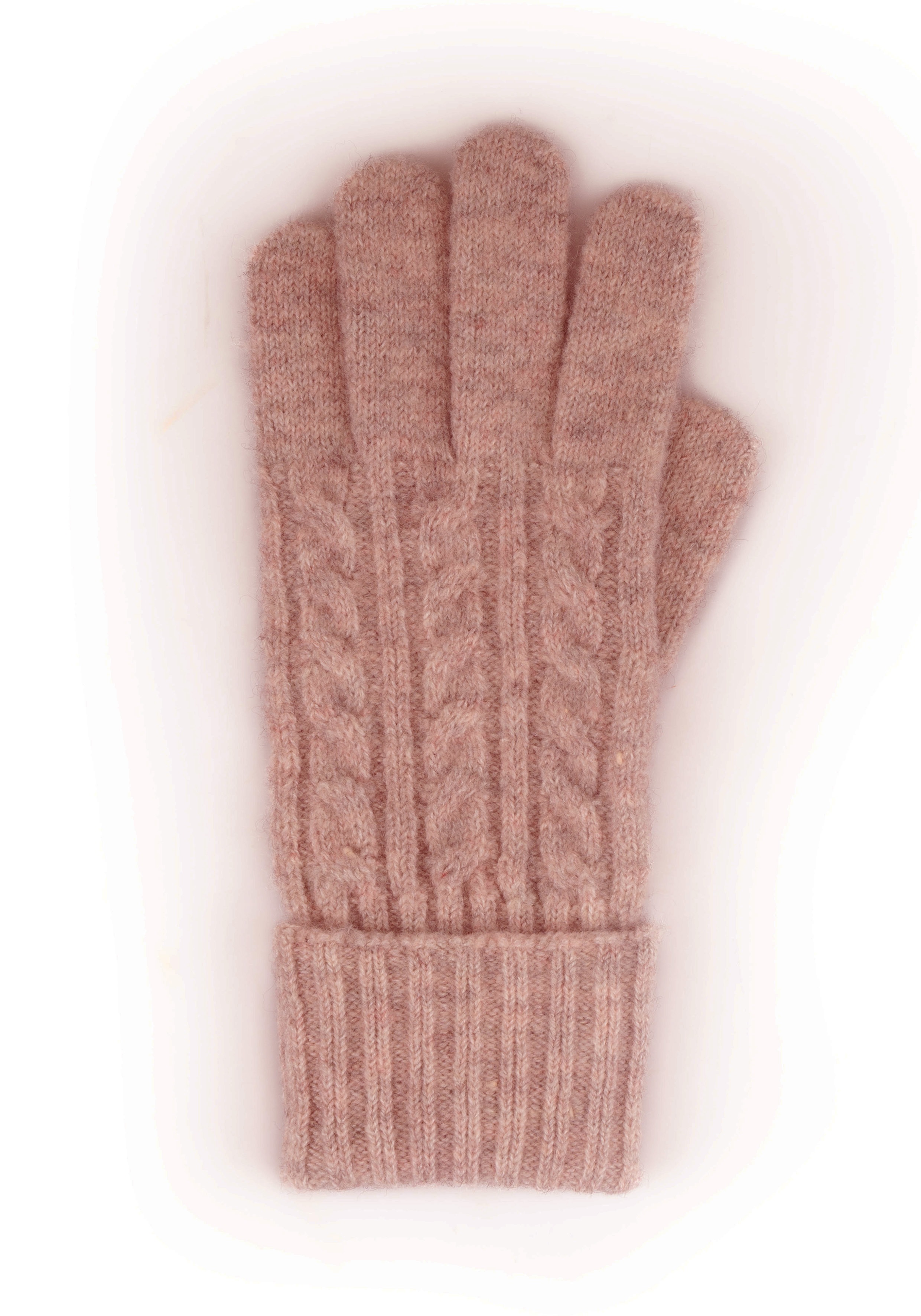 Thumbnail - Capelli New York Strickhandschuhe 1 Paar, mit Zopfstrickmuster, Feinstrick, breiter Umschlag, wärmend