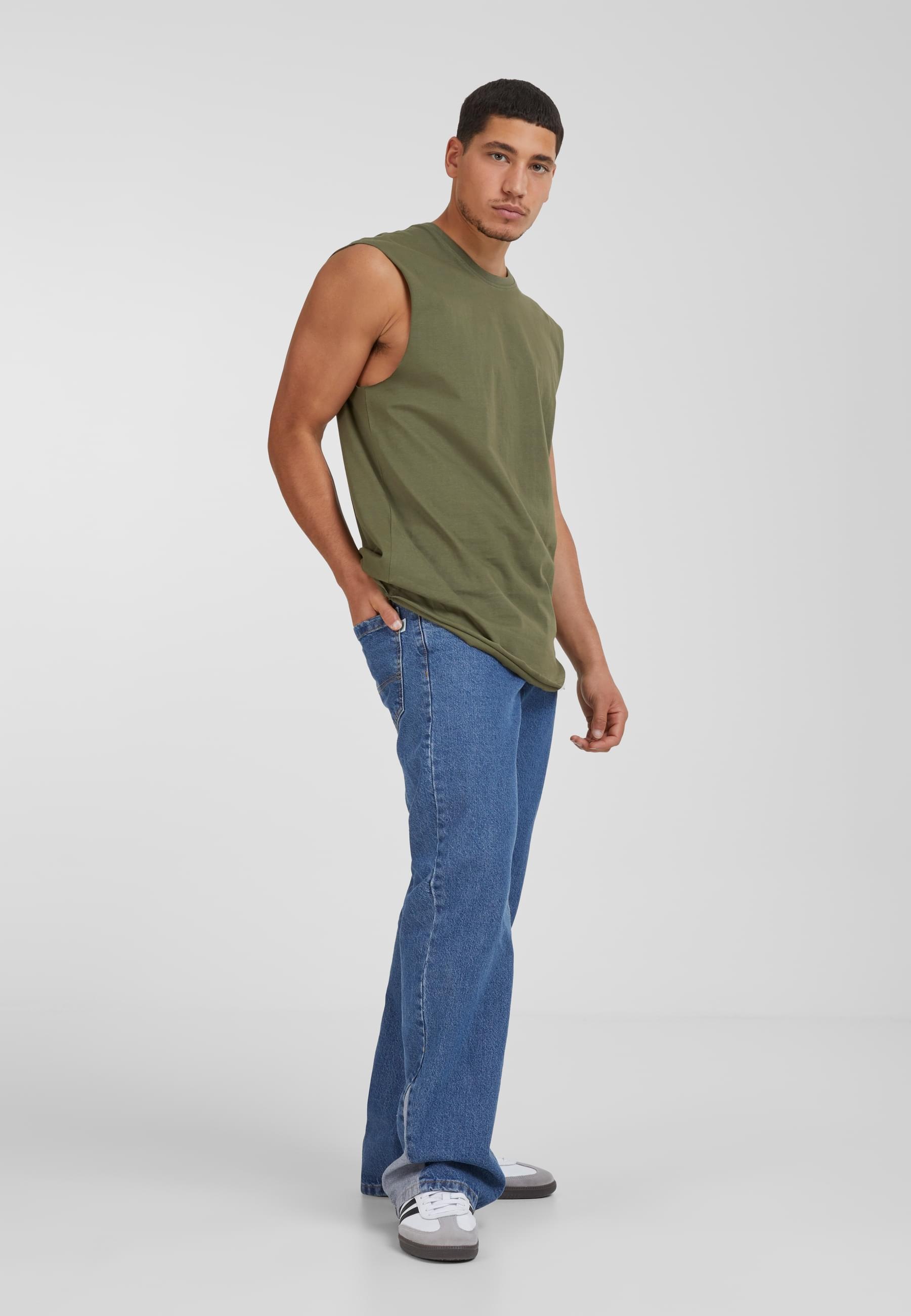 URBAN CLASSICS T-Shirt »Urban Classics Herren Open Edge Sleeveless Tee«, (1 tlg.)