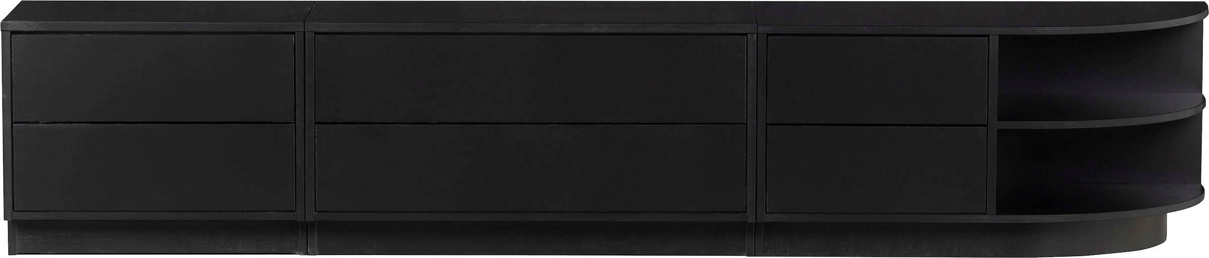 WOOOD Lowboard »Finca, Kommode mit abgerundeten Abschlussregal«, mit modernem Push-to-Open-System, Breite 78 cm