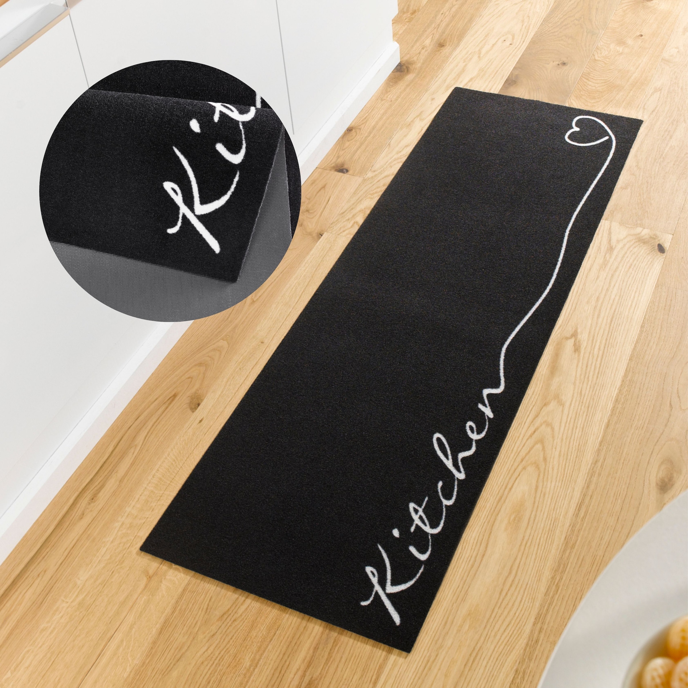 HANSE Home "Kitchen Herz" rechteckig 5 mm Höhe Läufer, Rutschfest, Küchente günstig online kaufen