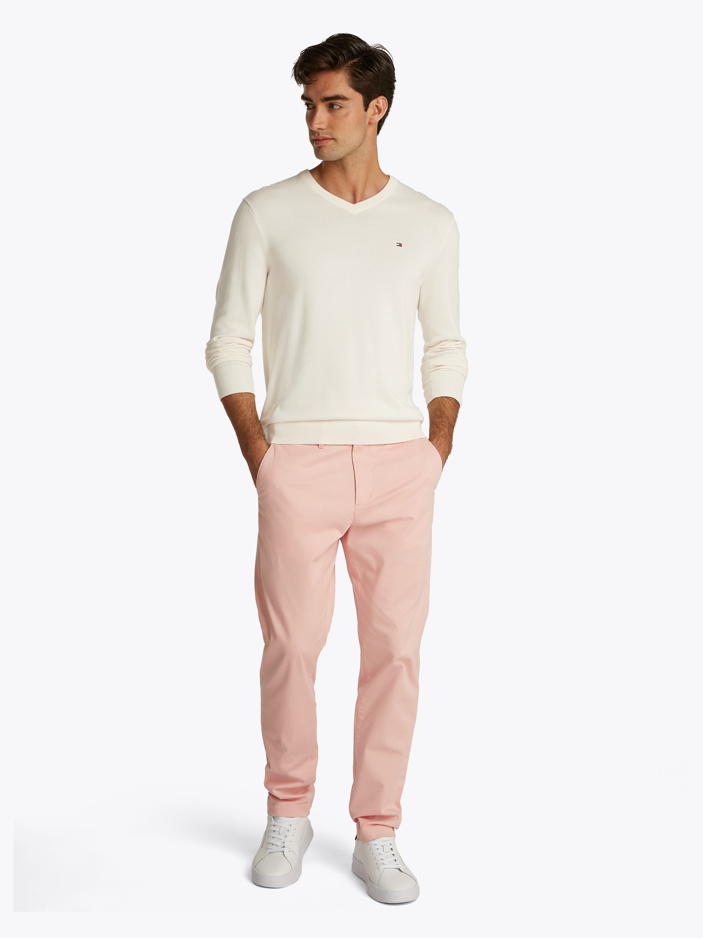 Tommy Hilfiger Strickpullover »ESSENTIAL COTTON V NECK«