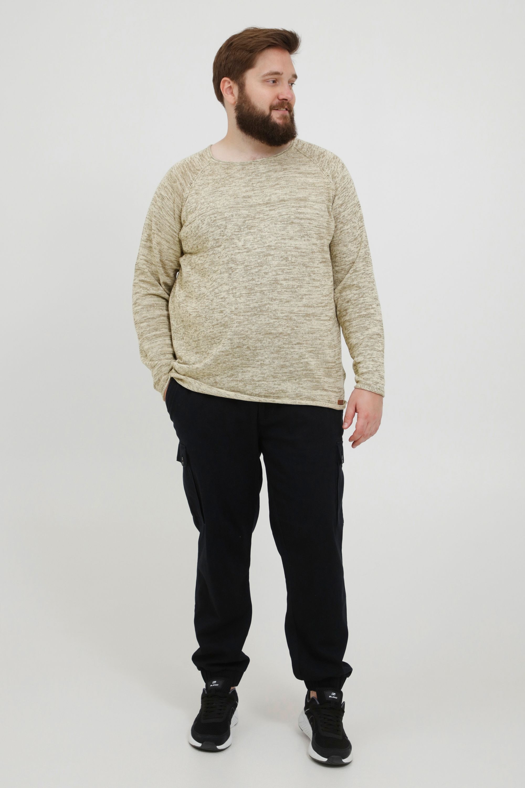 Blend Strickpullover »BHDan Big & Tall« Strickpullover mit aufgerollten Säumen in großen Größen