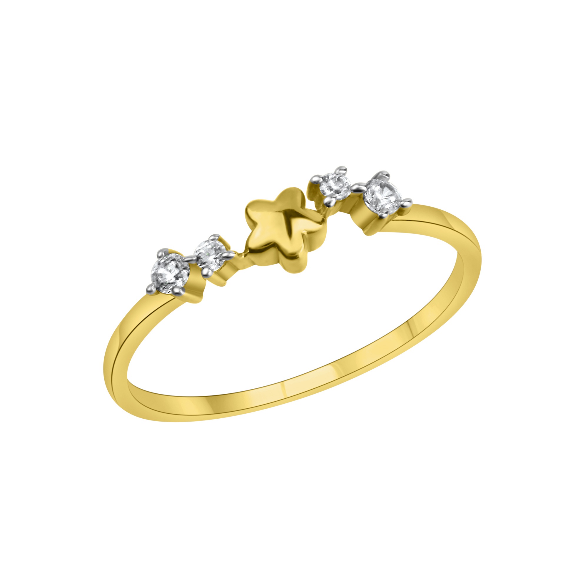 Fingerring »375/- Gelbgold bicolor Zirkonia«